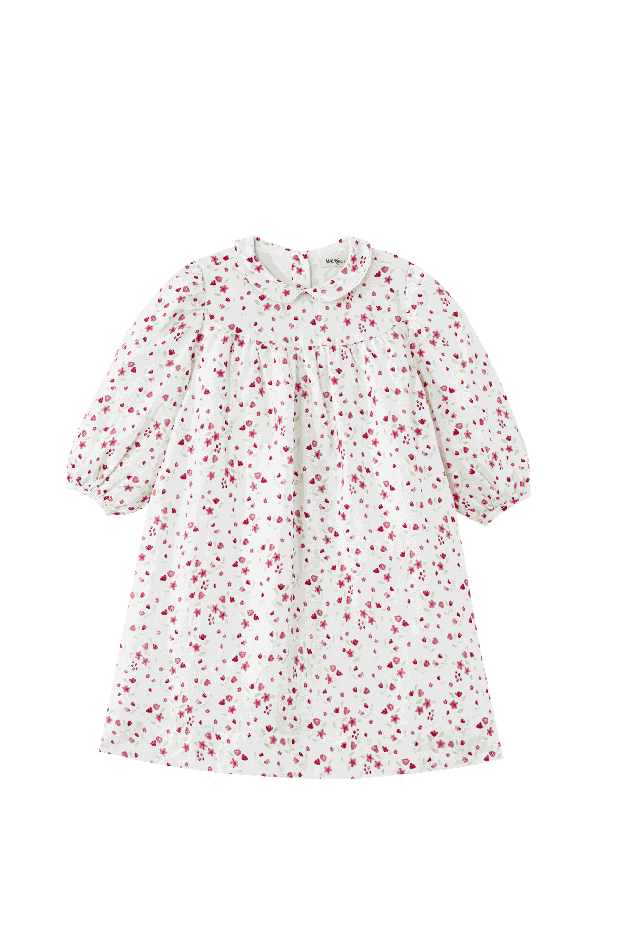 Floral Collared High Yoke Dress