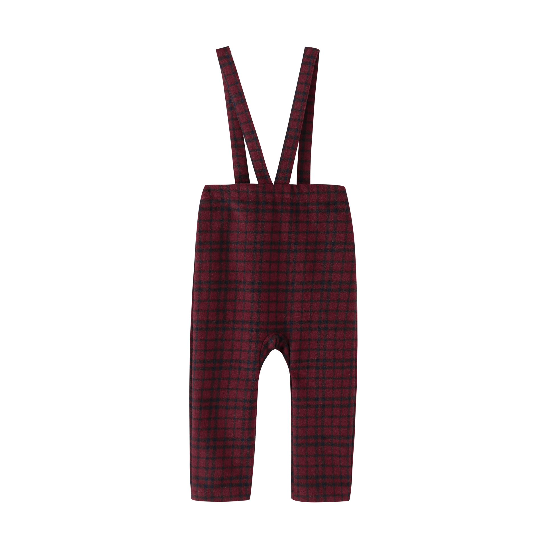 Plaid Suspender Pants