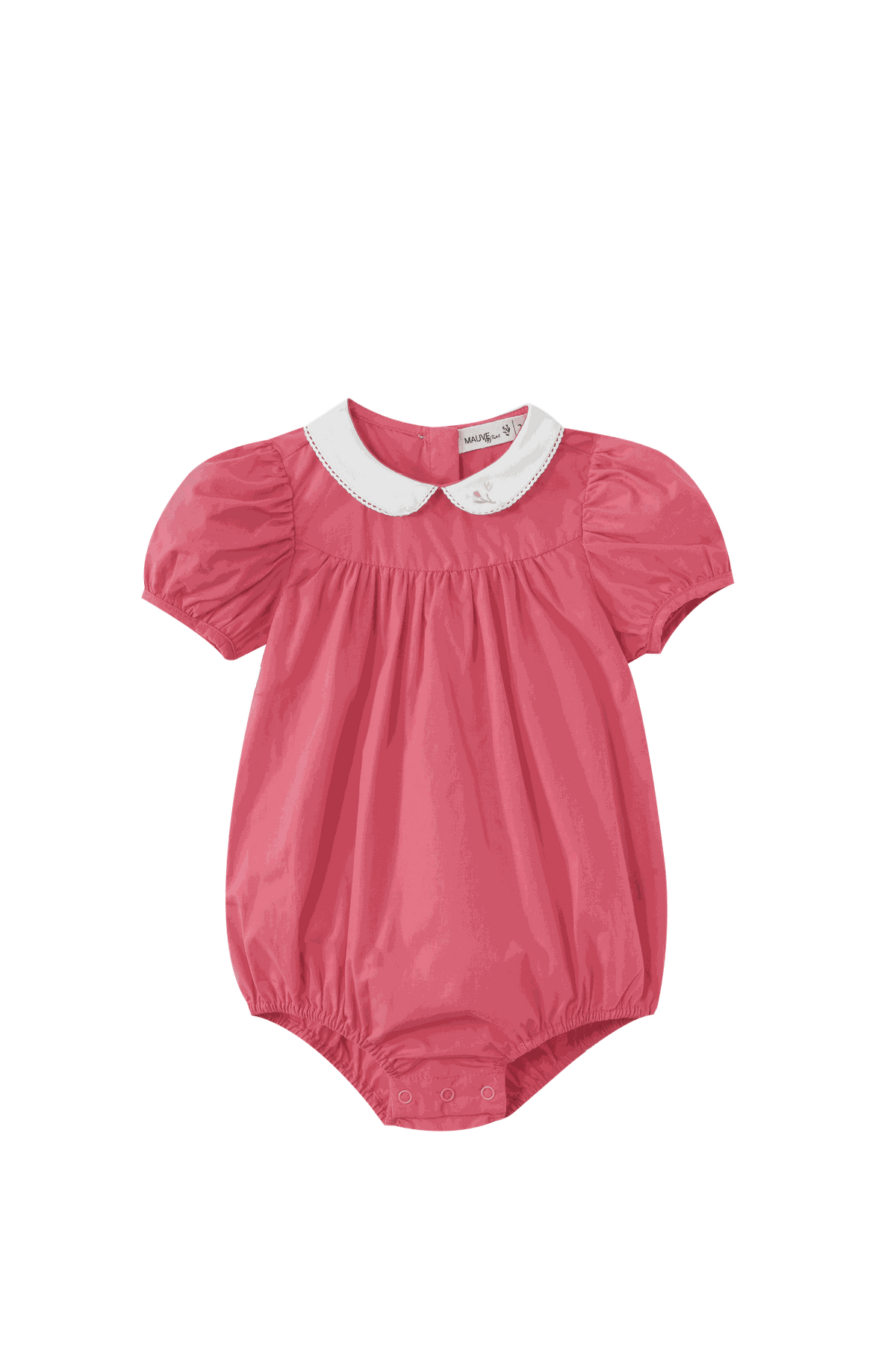 Embroidered Collar Romper