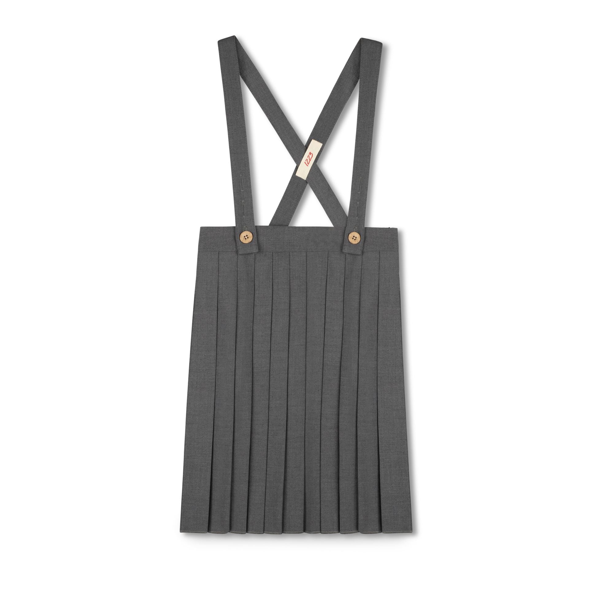 Pleated Suspender Skirt