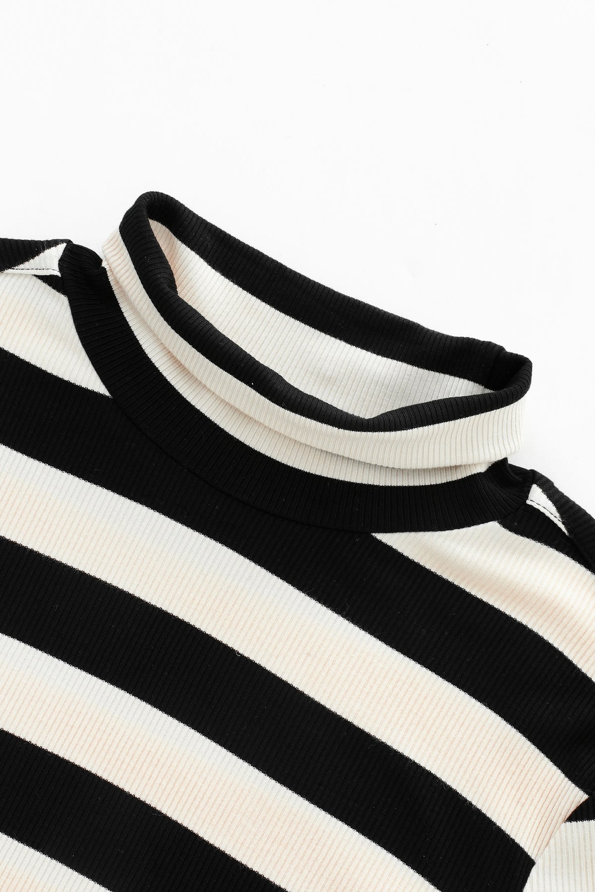 Bold Striped Turtleneck