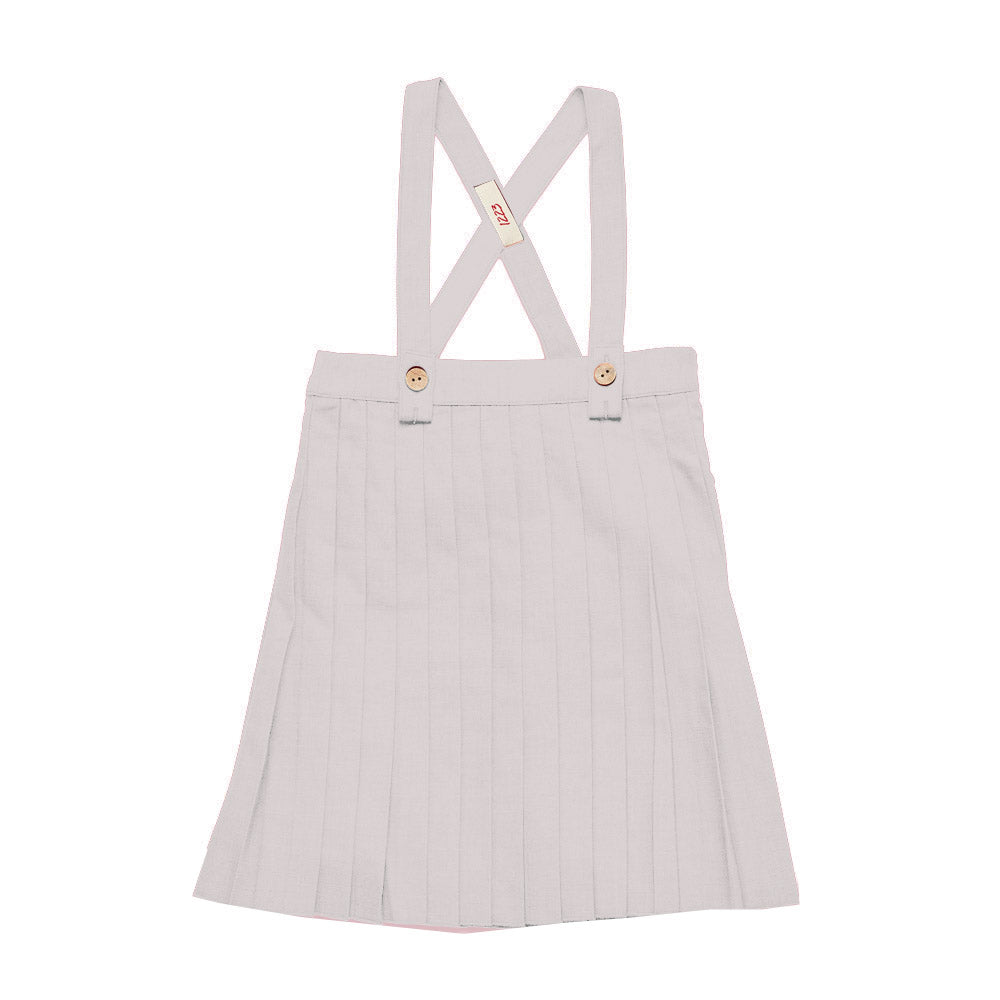 Pleated Suspender Skirt
