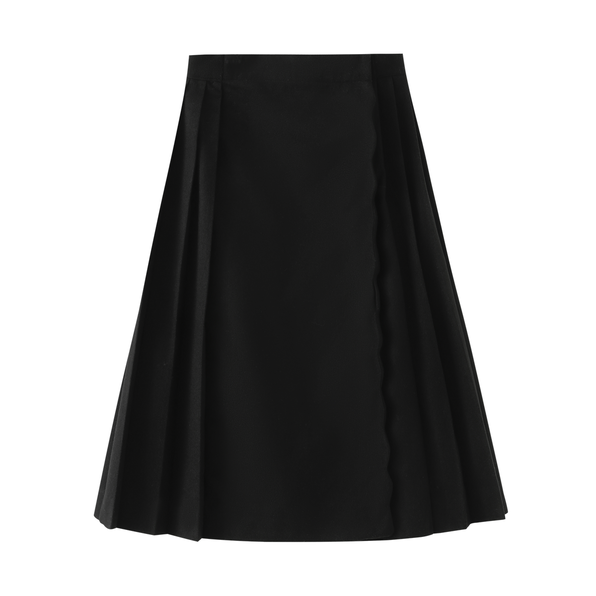 Scallloped Wool Skirt