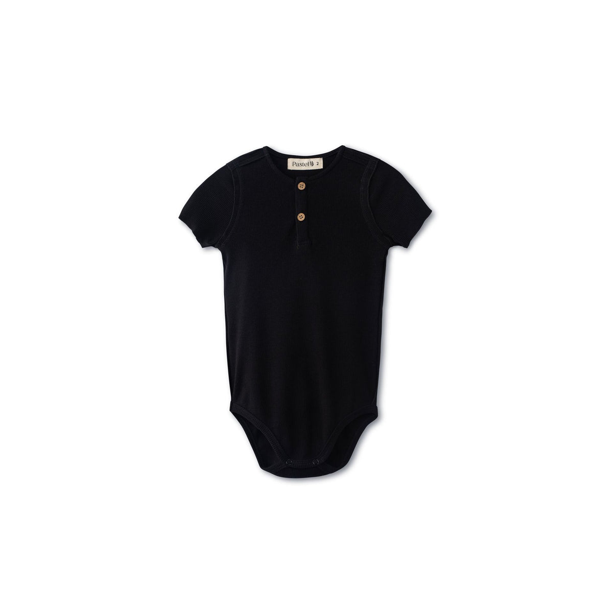 Short Sleeve Ribbed Henley Onesie