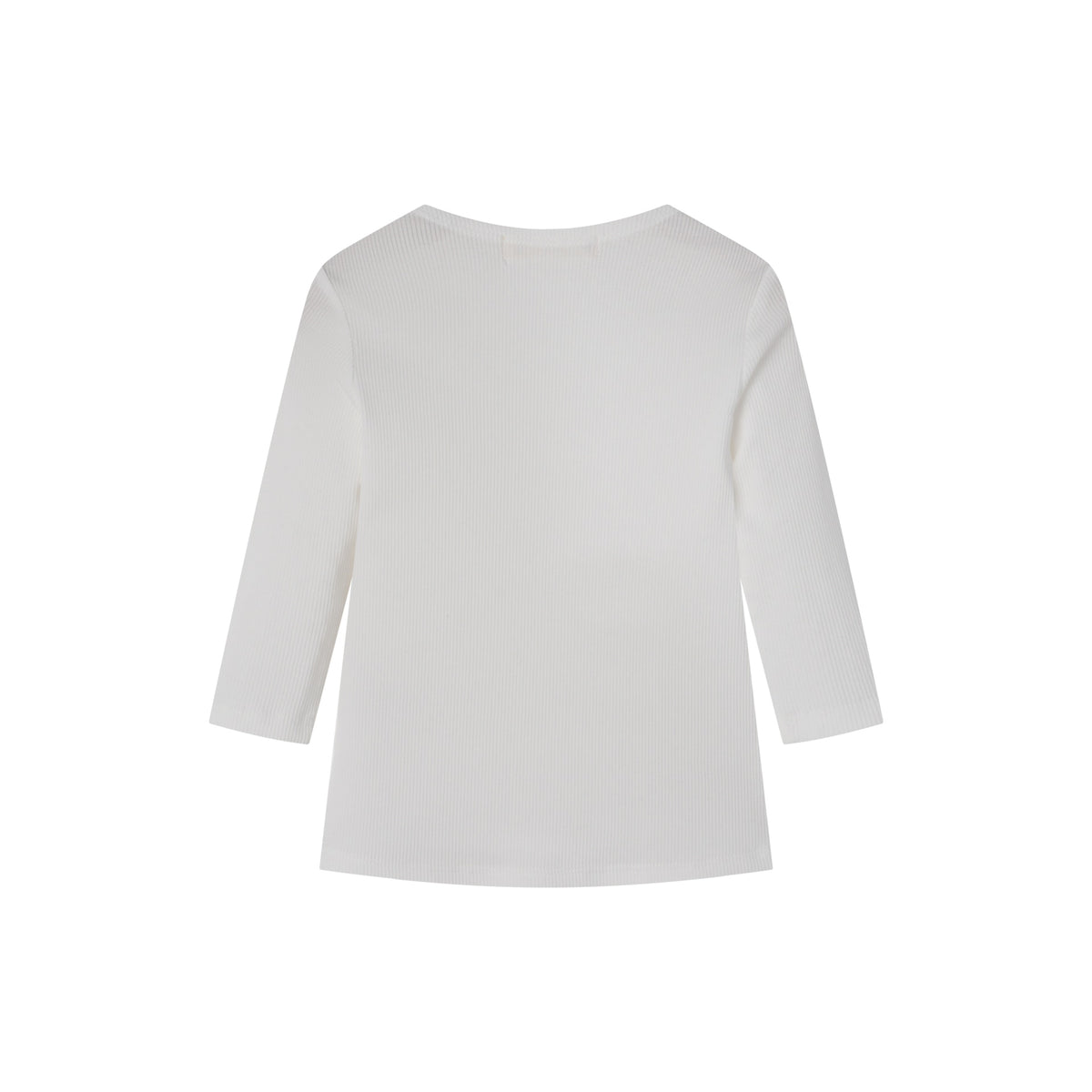 Ribbed 3/4 Sleeve T-Shirt