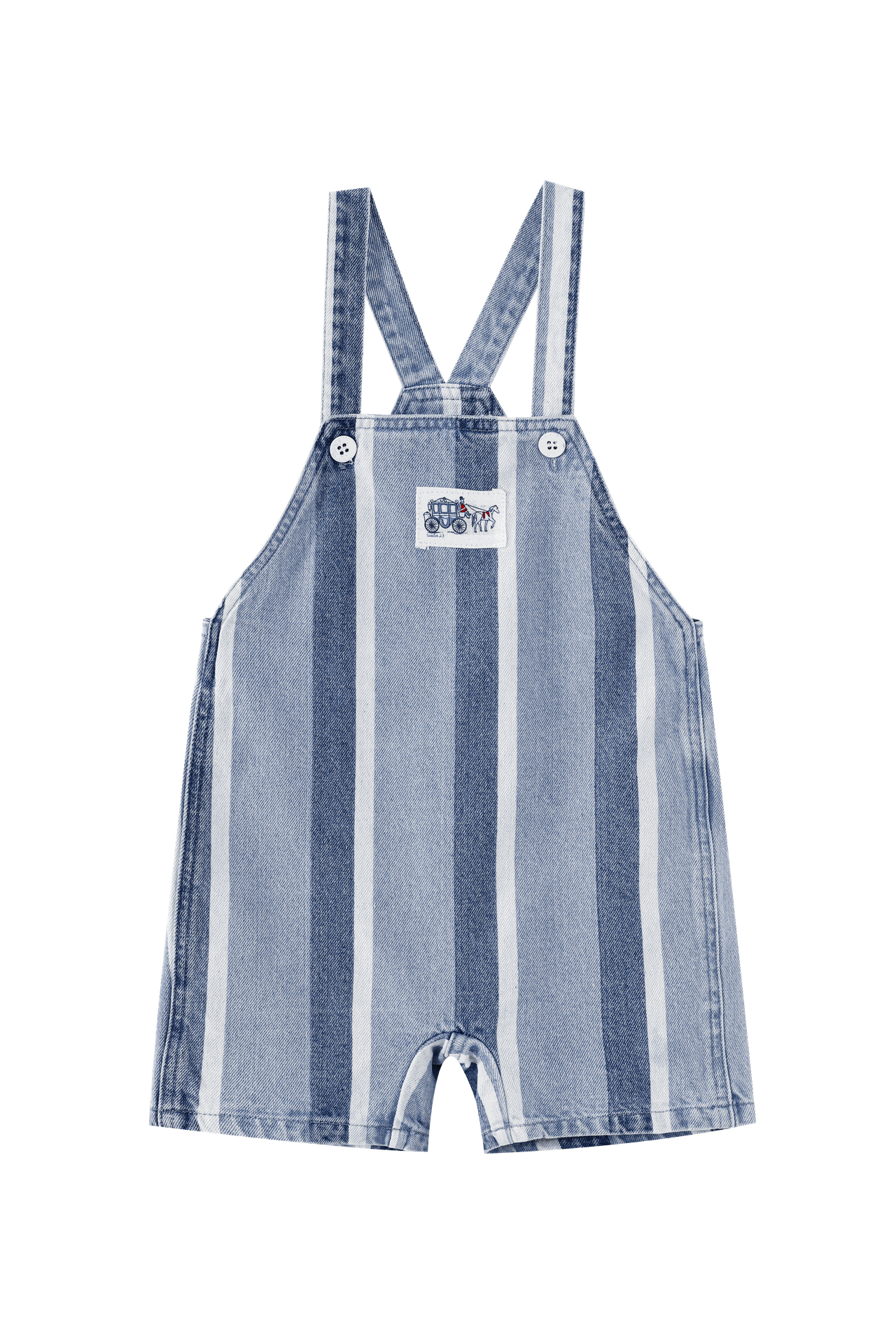 Denim Striped Shortall