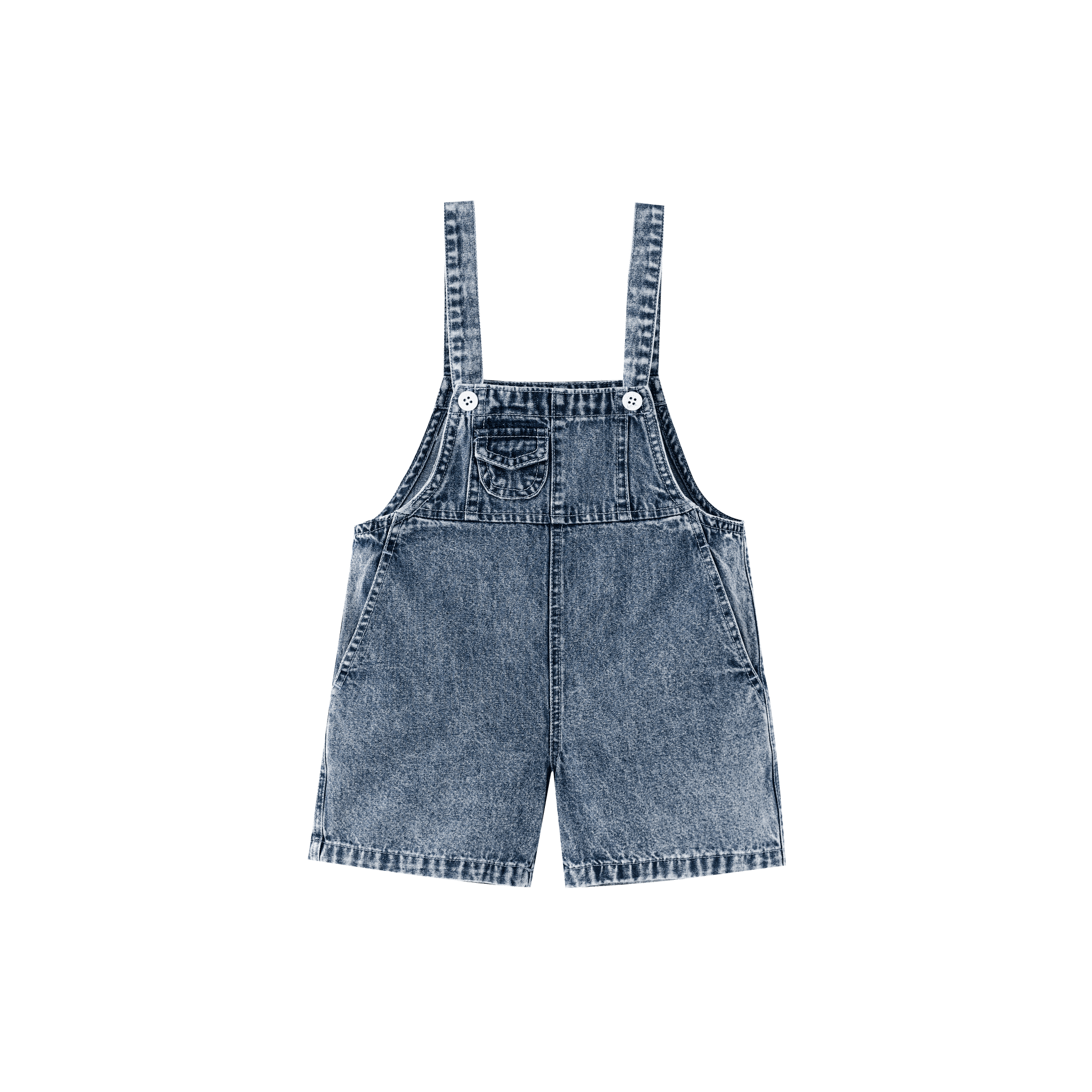 Washed Denim Shortall