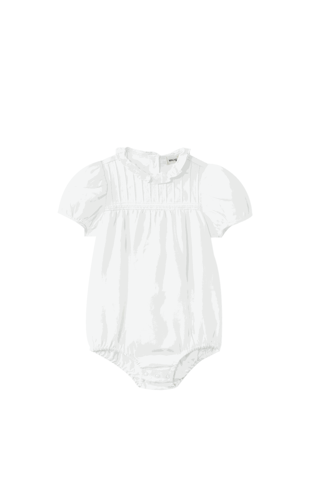 Ruffle Collar Pintuck Romper