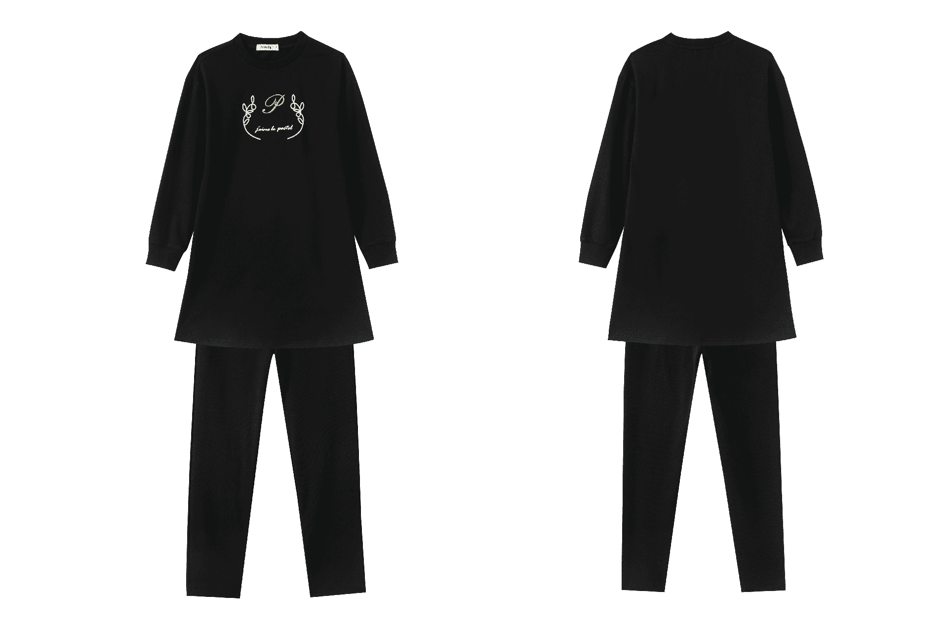 Tunic Set With Center Embroidery