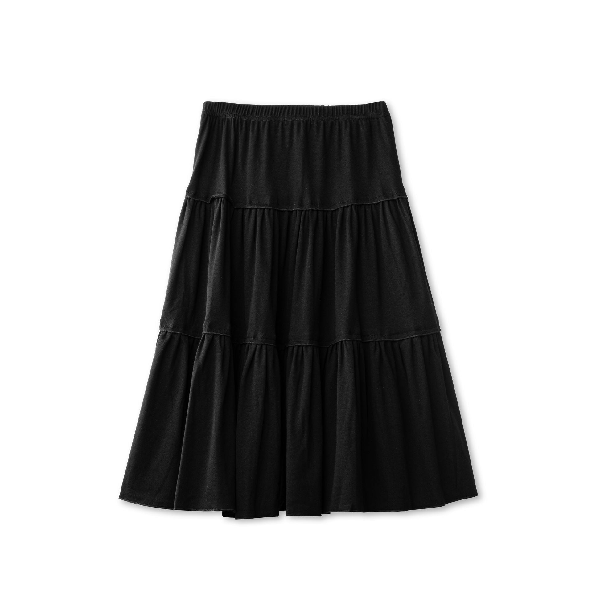 Tiered Jersey Knit Skirt