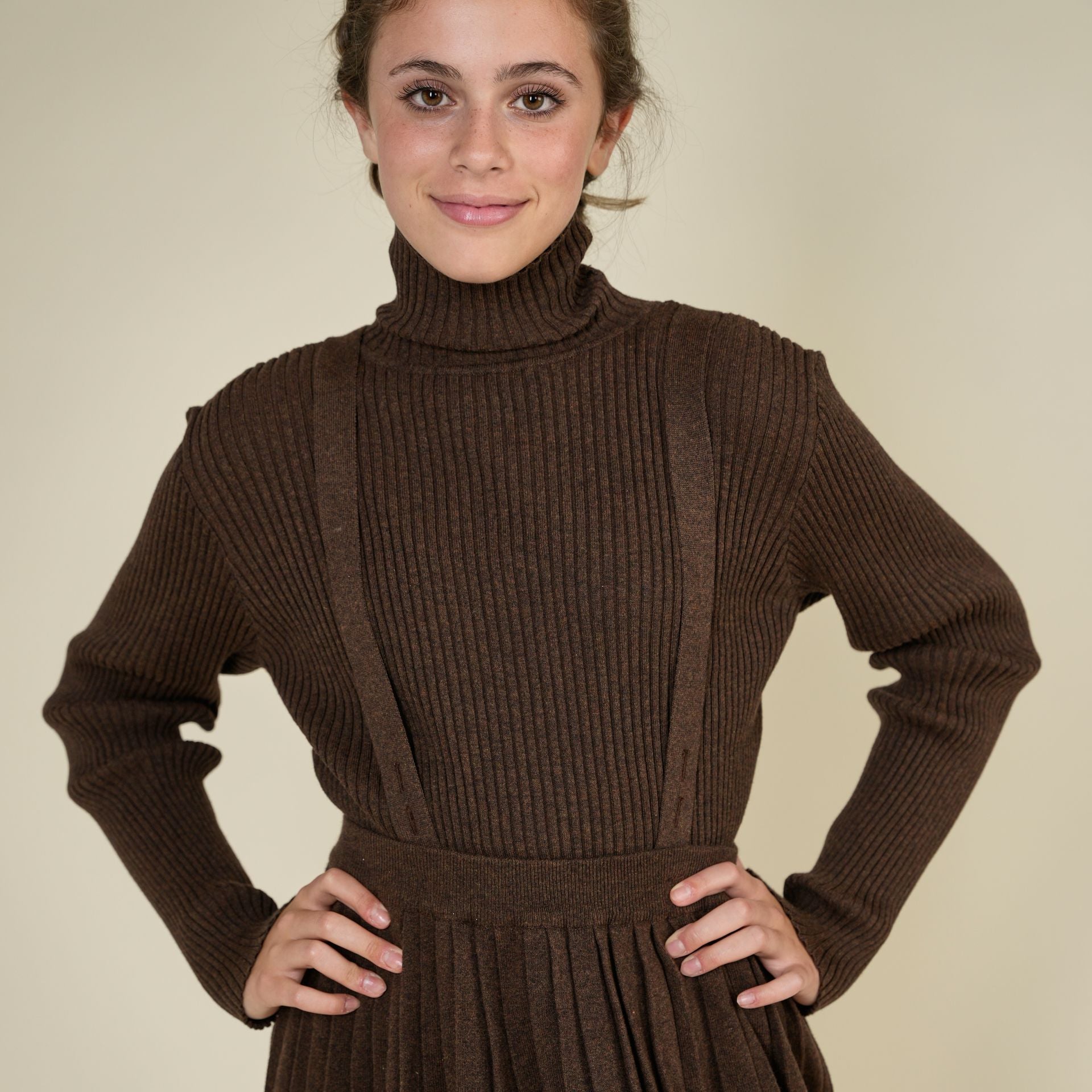 Basic Ribbed Knit Turtleneck Sweater