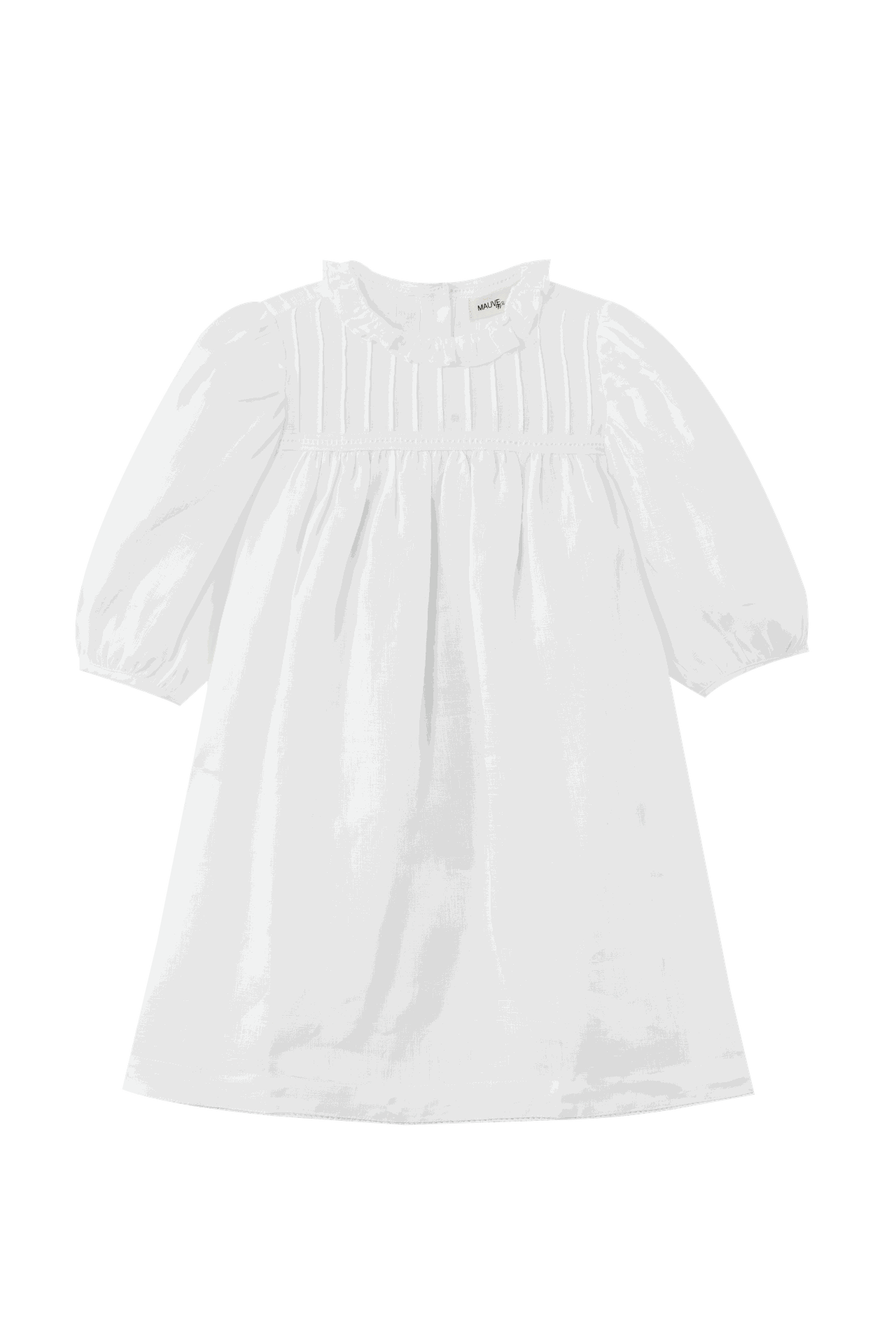 Ruffle Collar Pintuck Dress