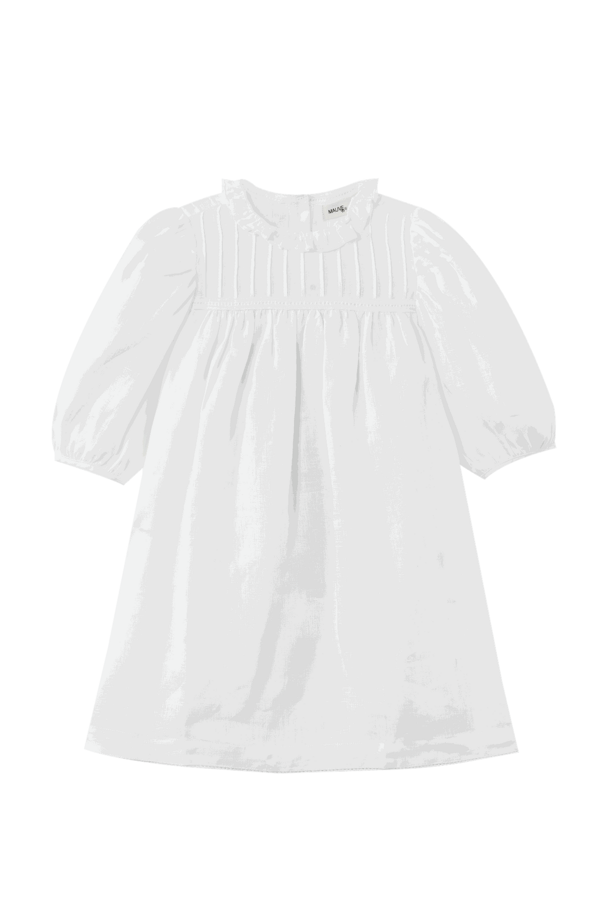 Ruffle Collar Pintuck Dress
