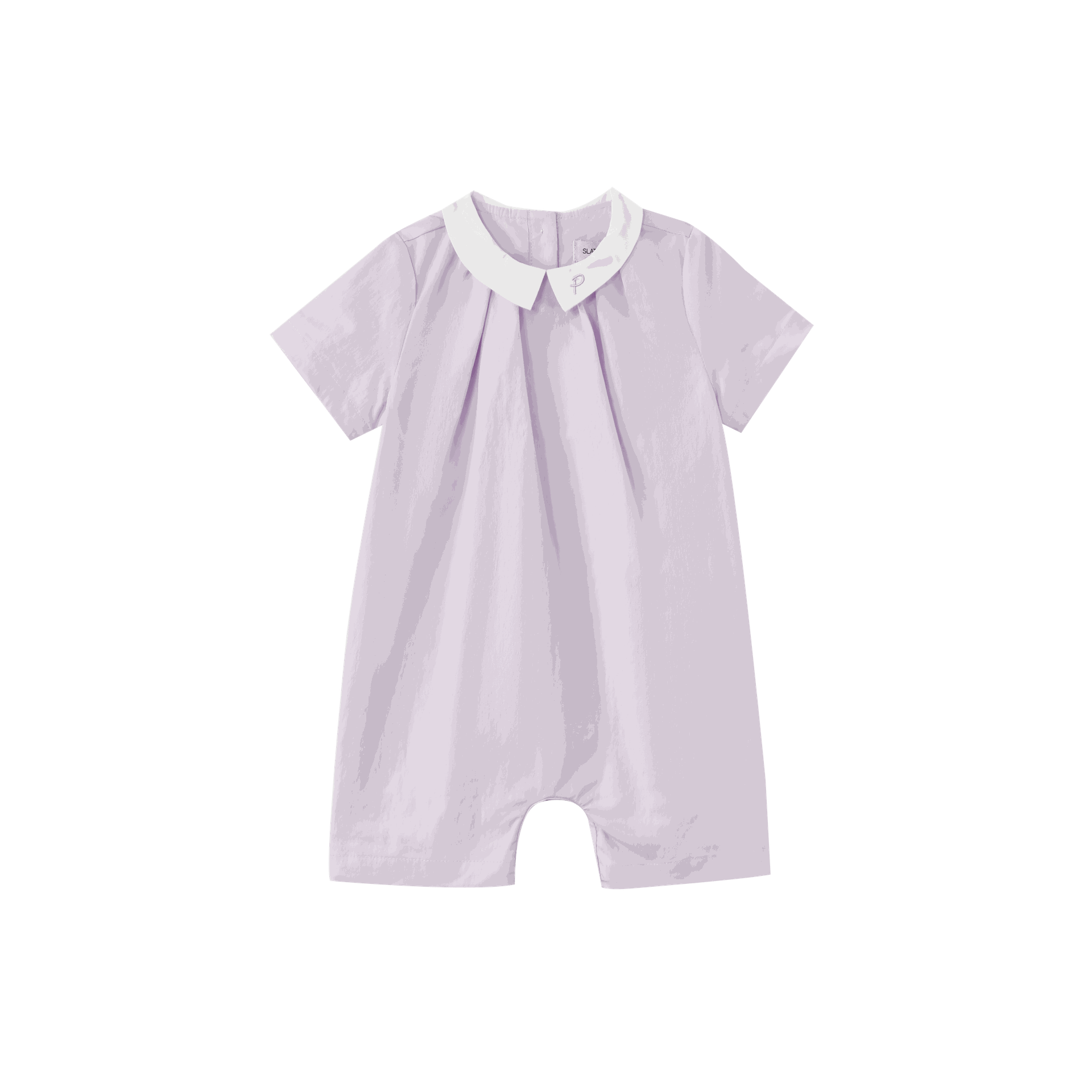Pintuck Romper With Collar