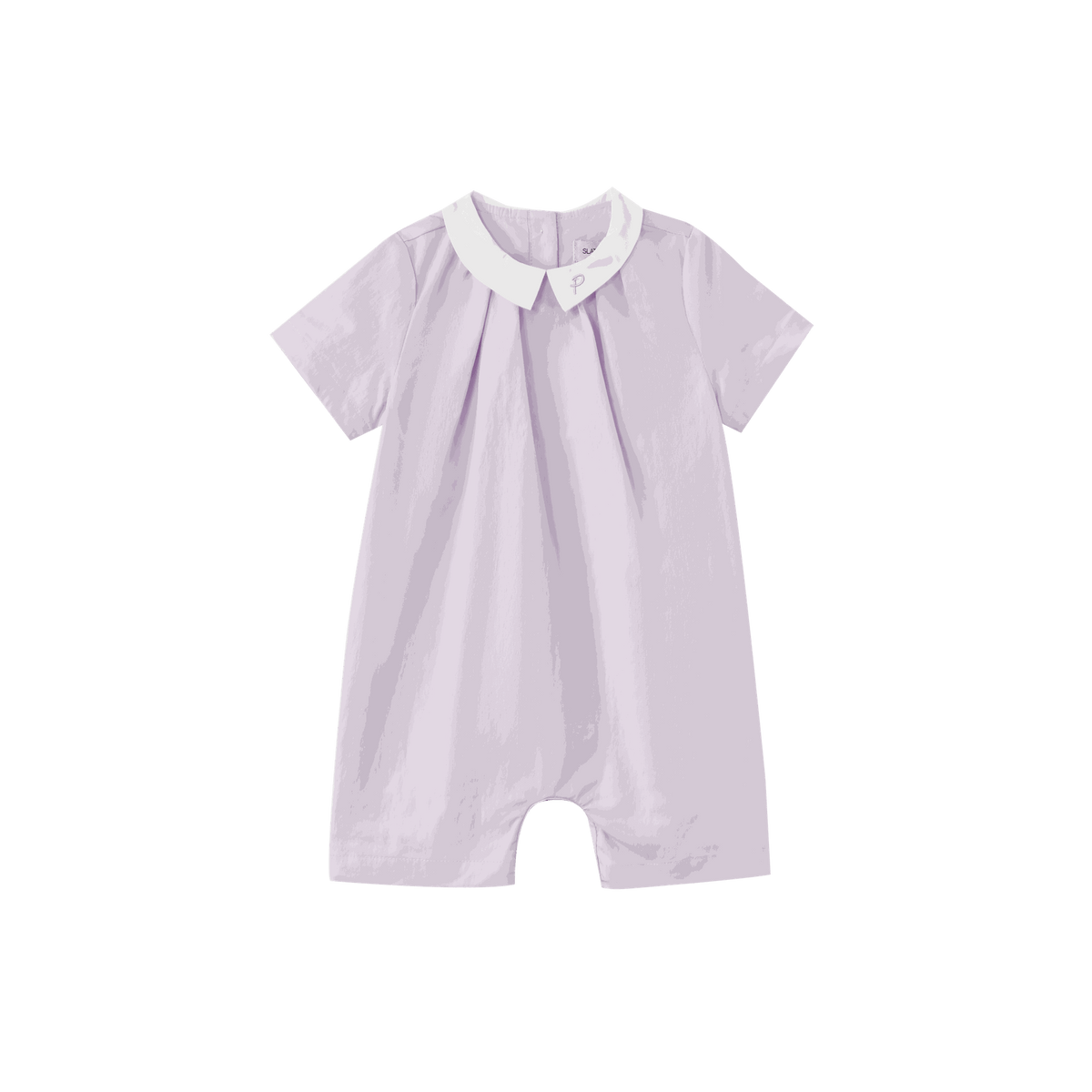 Pintuck Romper With Collar