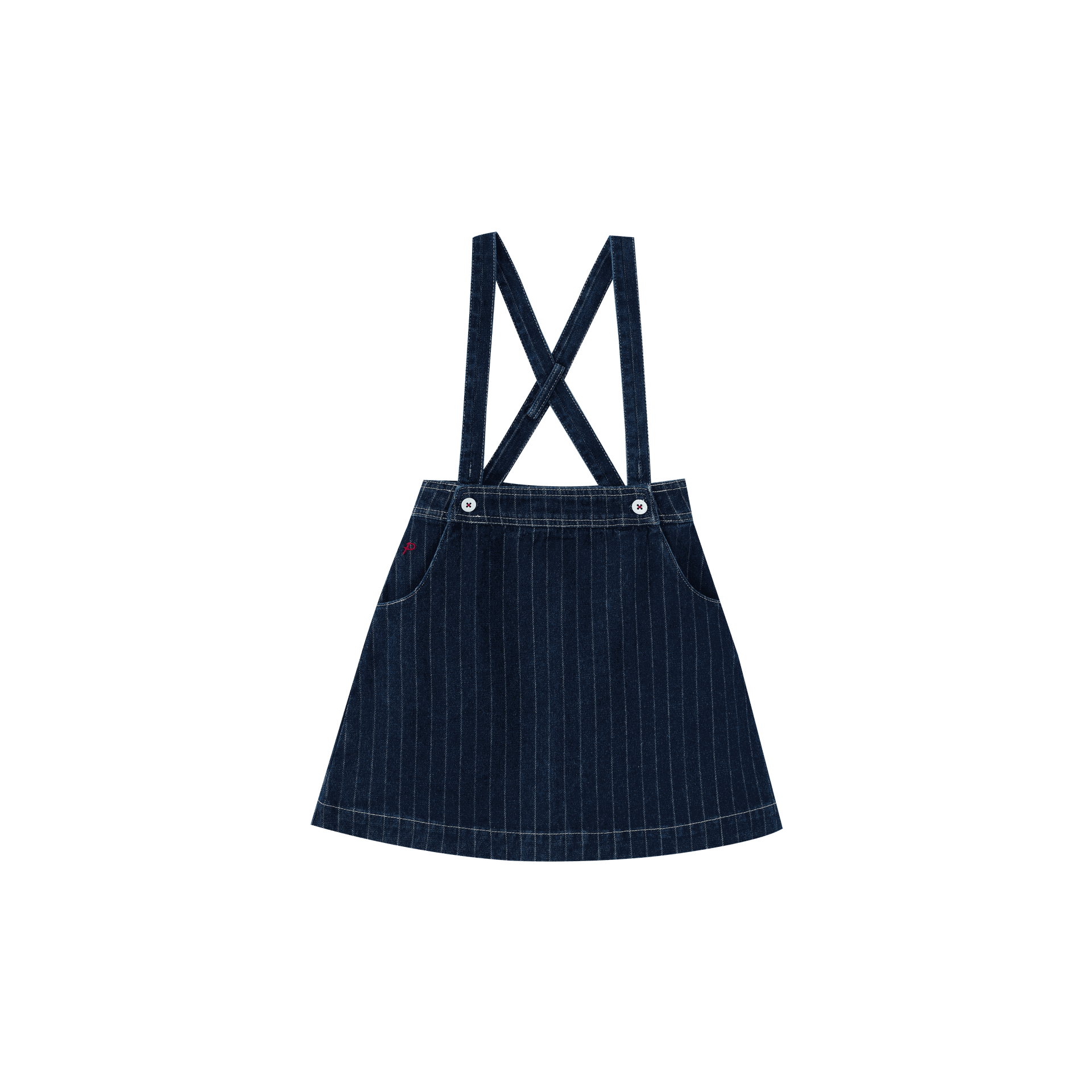 Striped Suspender Skirt