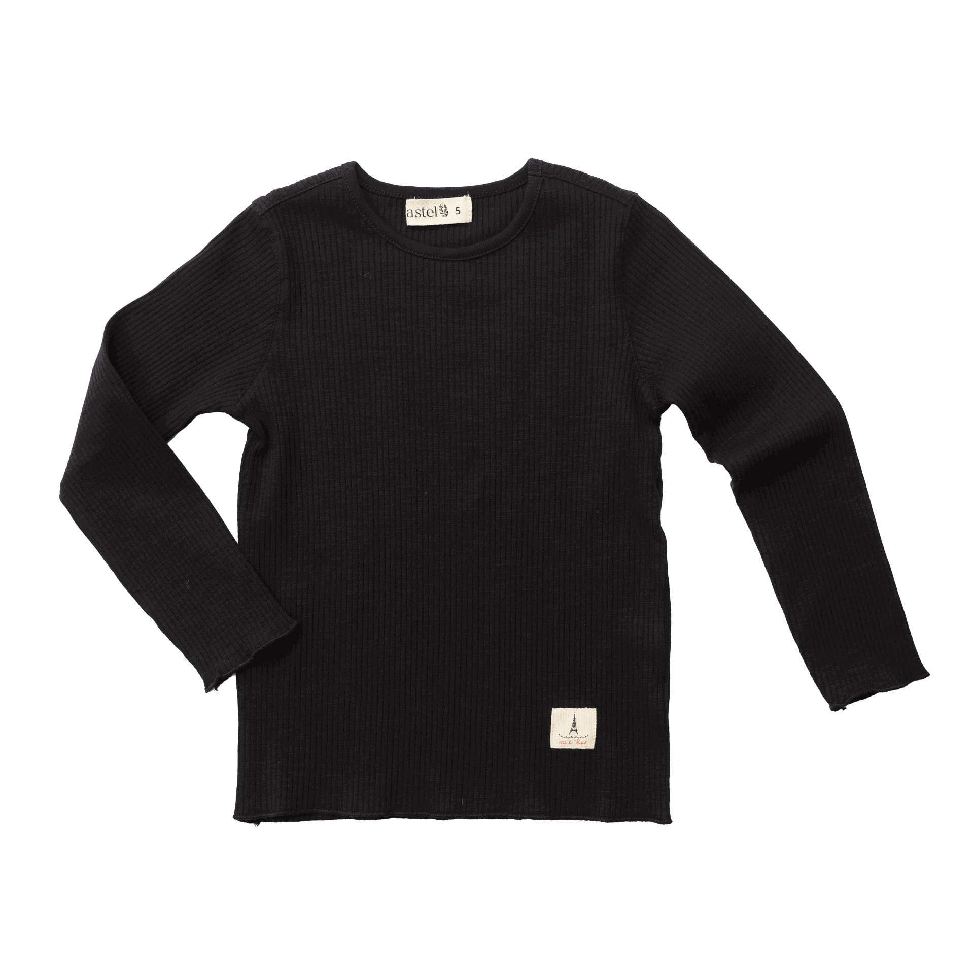 Long Sleeve Ribbed Crew Neck Tee