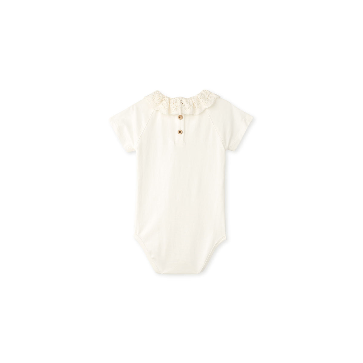 Crochet Collar Short Sleeve Onesie