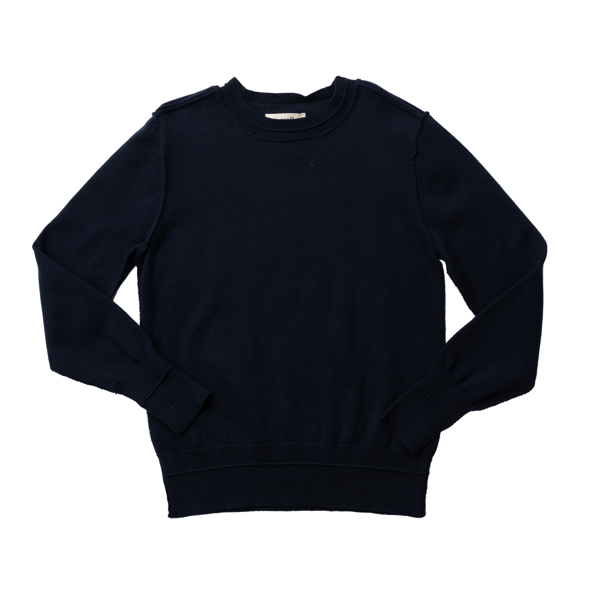 Exposed Seam Crew Neck Sweater