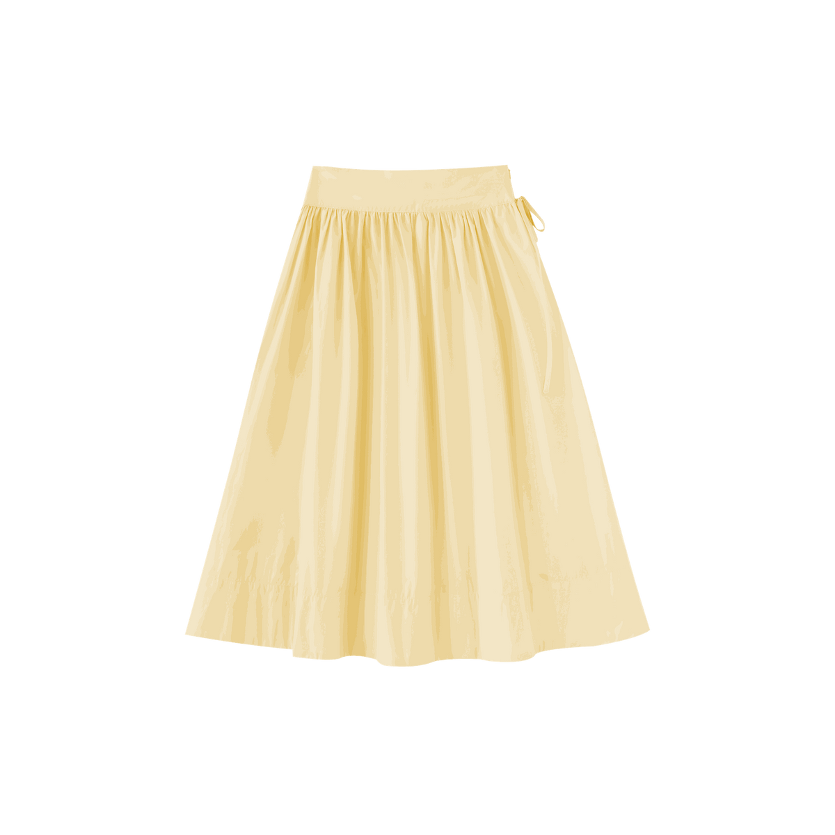 Midi Circle Skirt With Side Tie