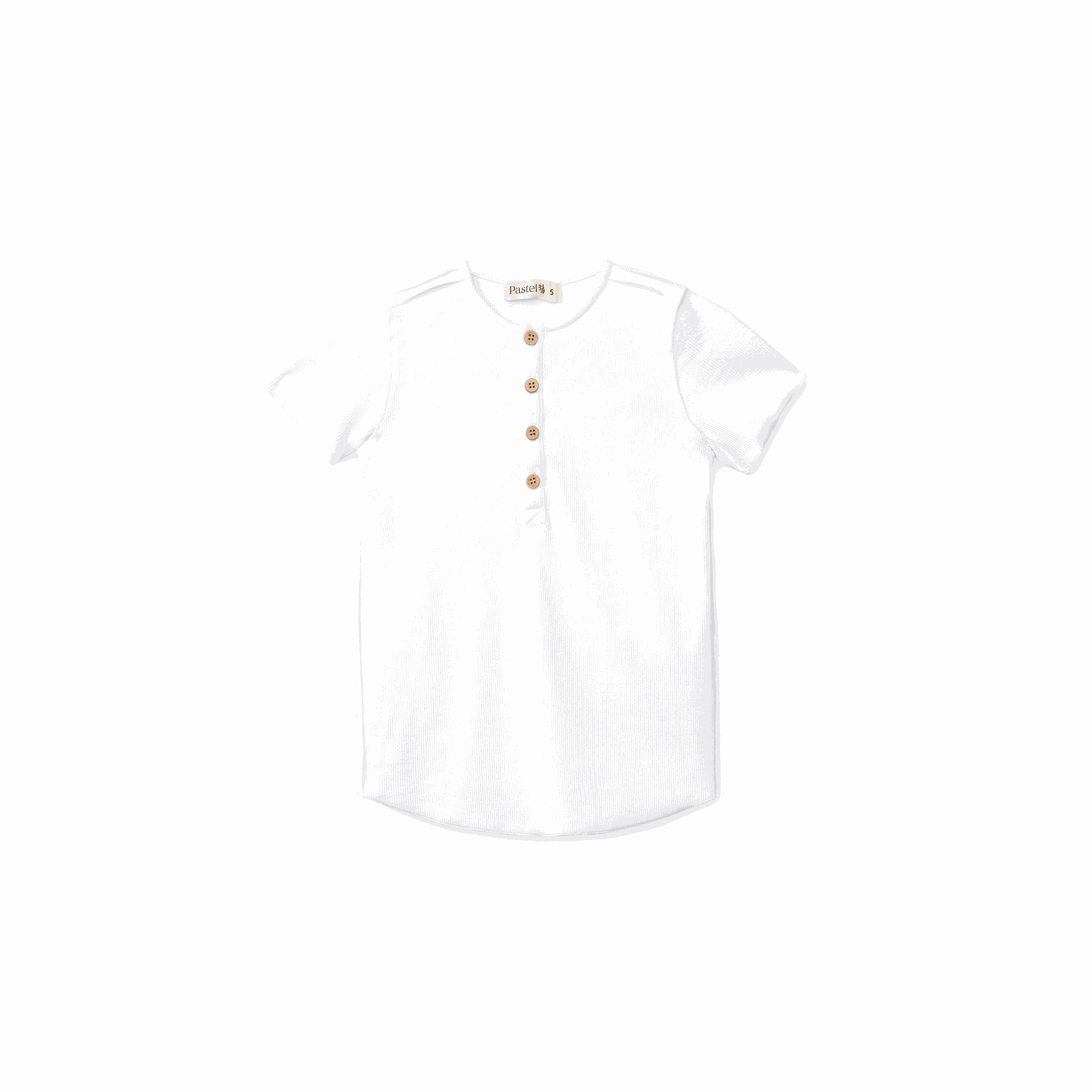 Basic Short Sleeve Ribbed Henley