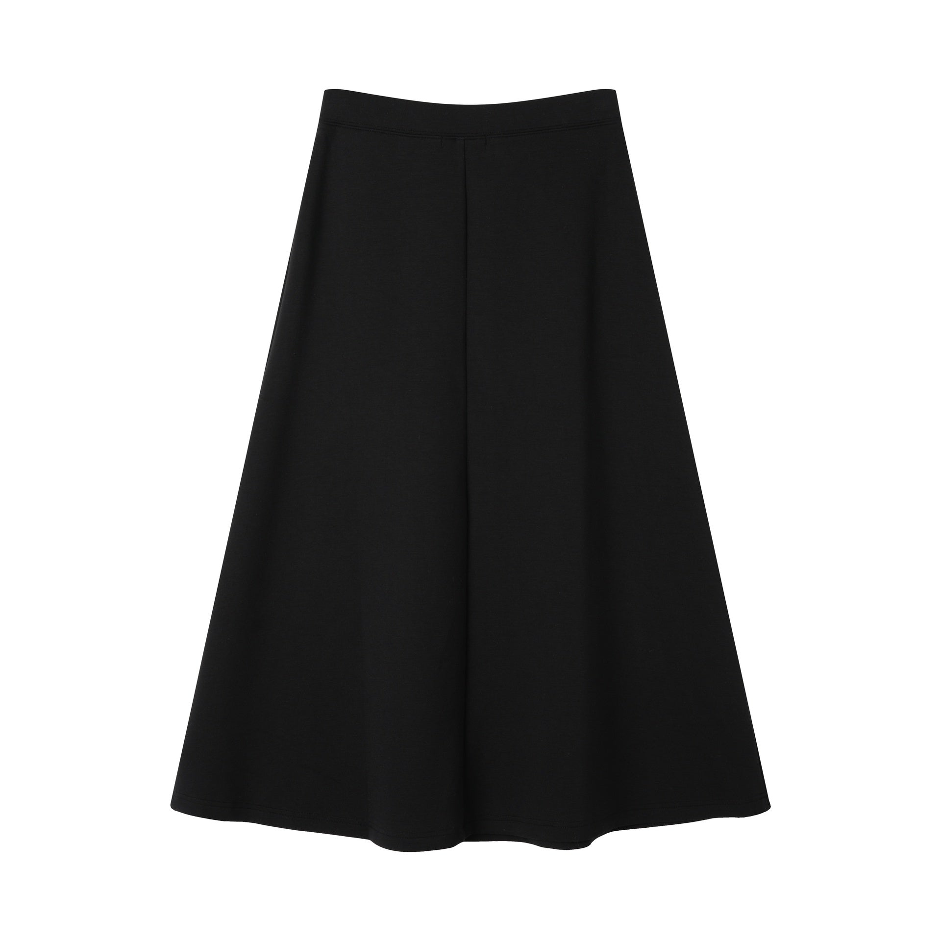 A-Line Midi Skirt With Elastic Waist