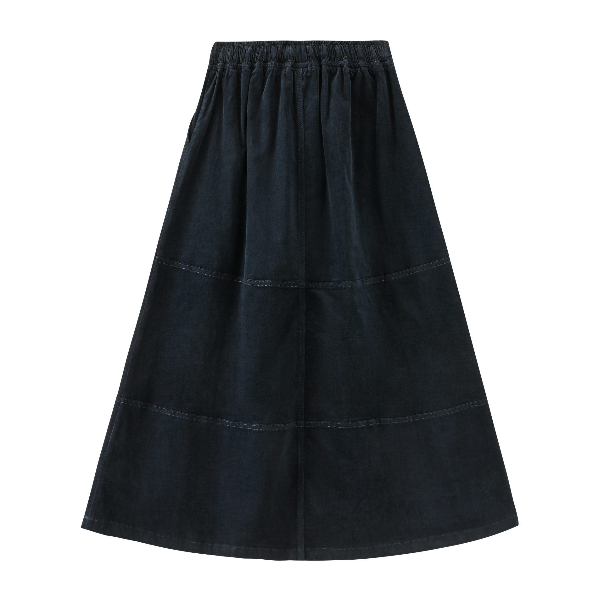 Corduroy Skirt With Tie