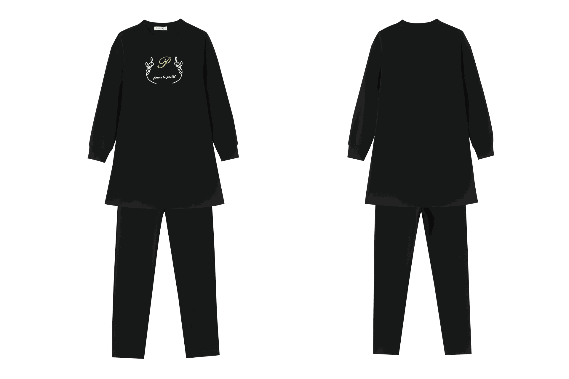 Tunic Set With Center Embroidery