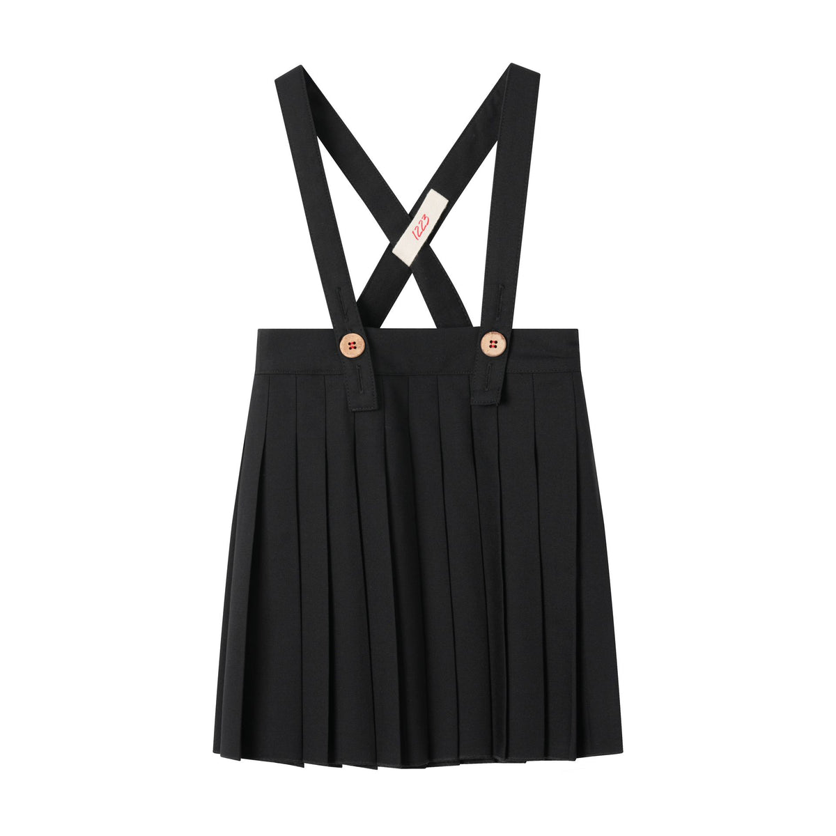 Pleated Suspender Skirt