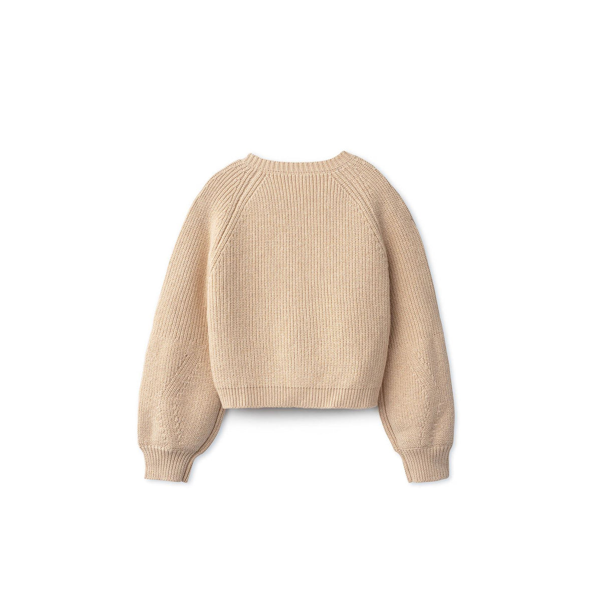 Pointelle Crew Neck Cardigan