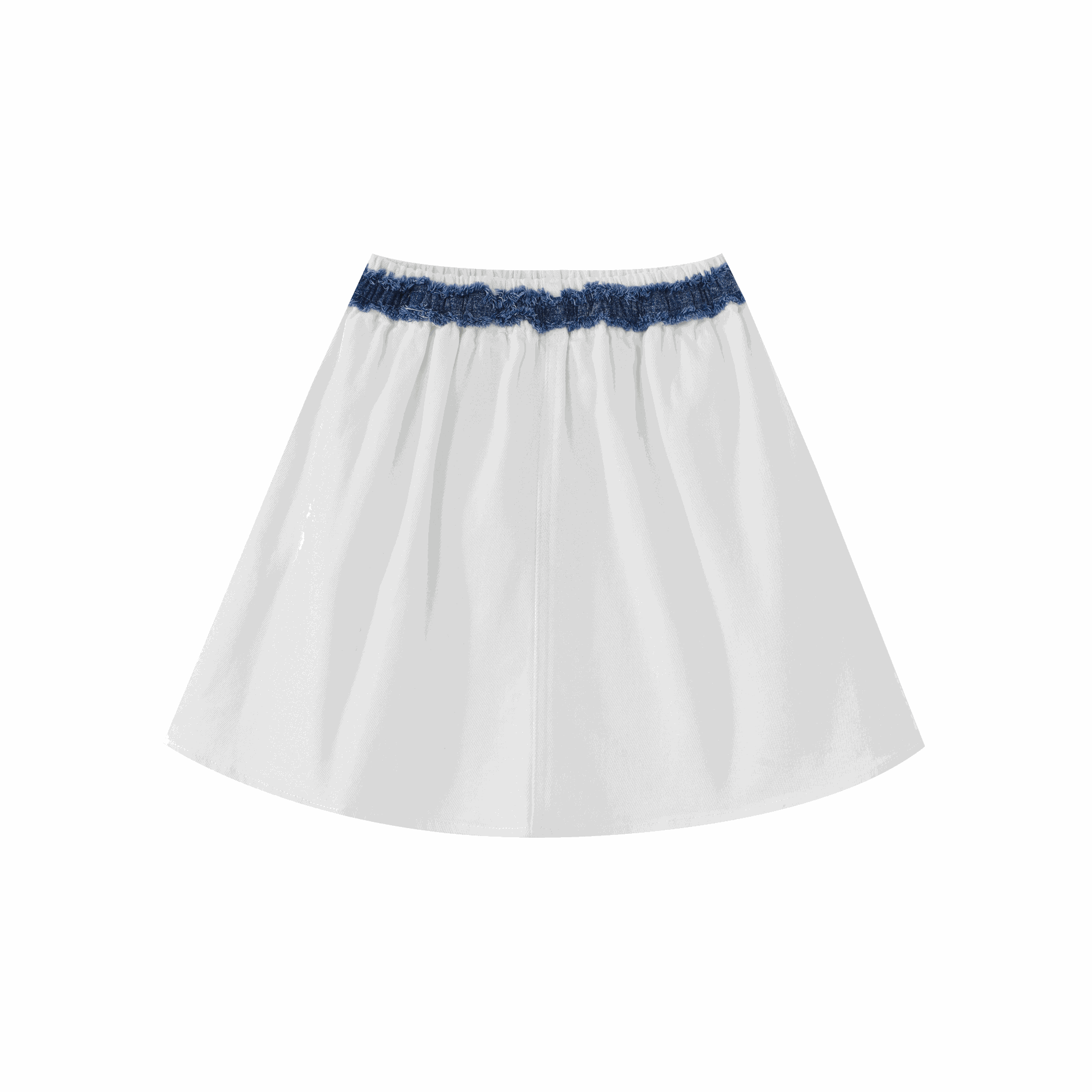 Circle Skirt With Contrasting Smocked Waist