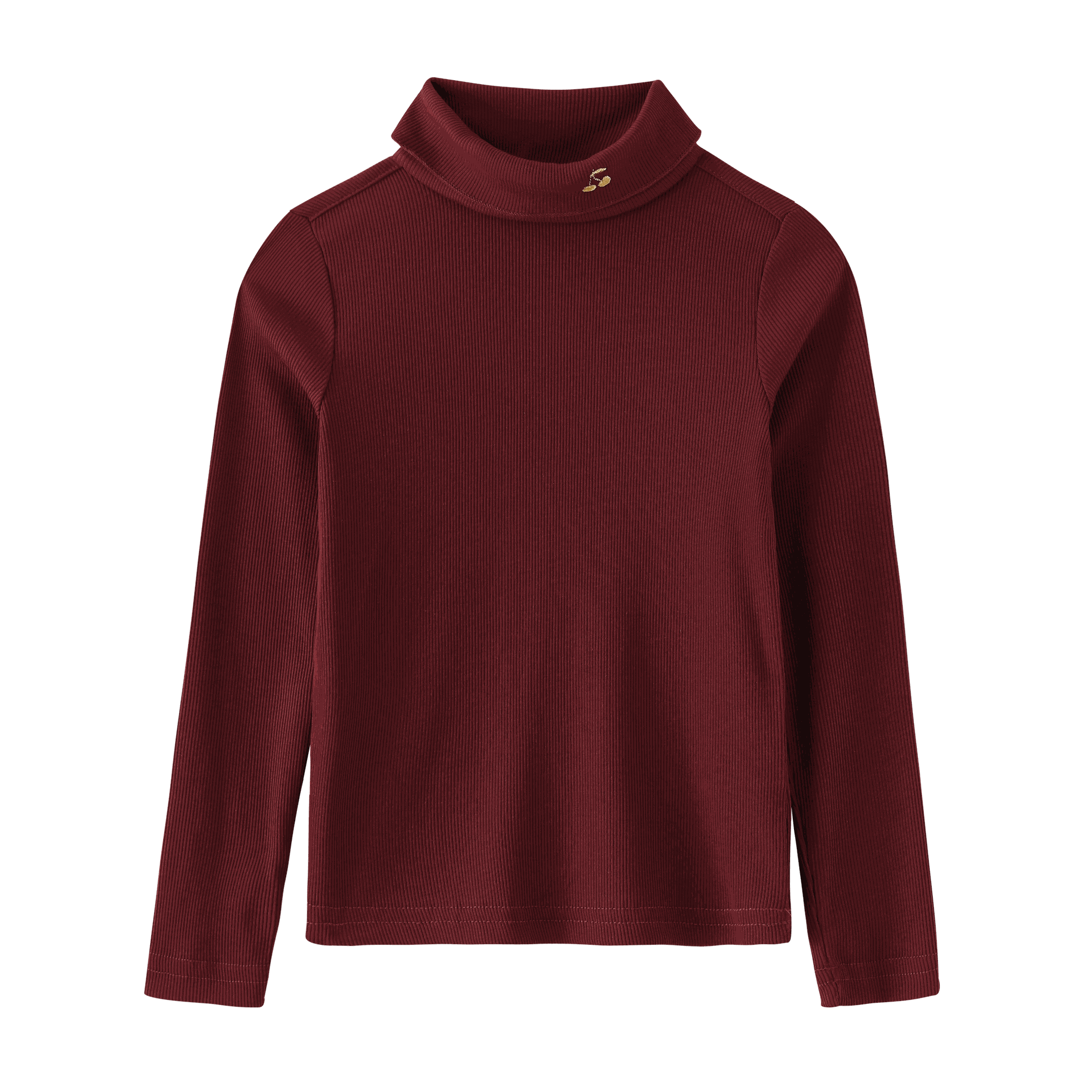 Cherry Embroidered Turtleneck