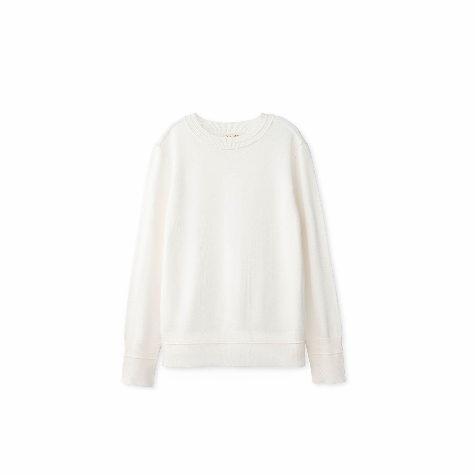 Exposed Seam V Neck Sweater