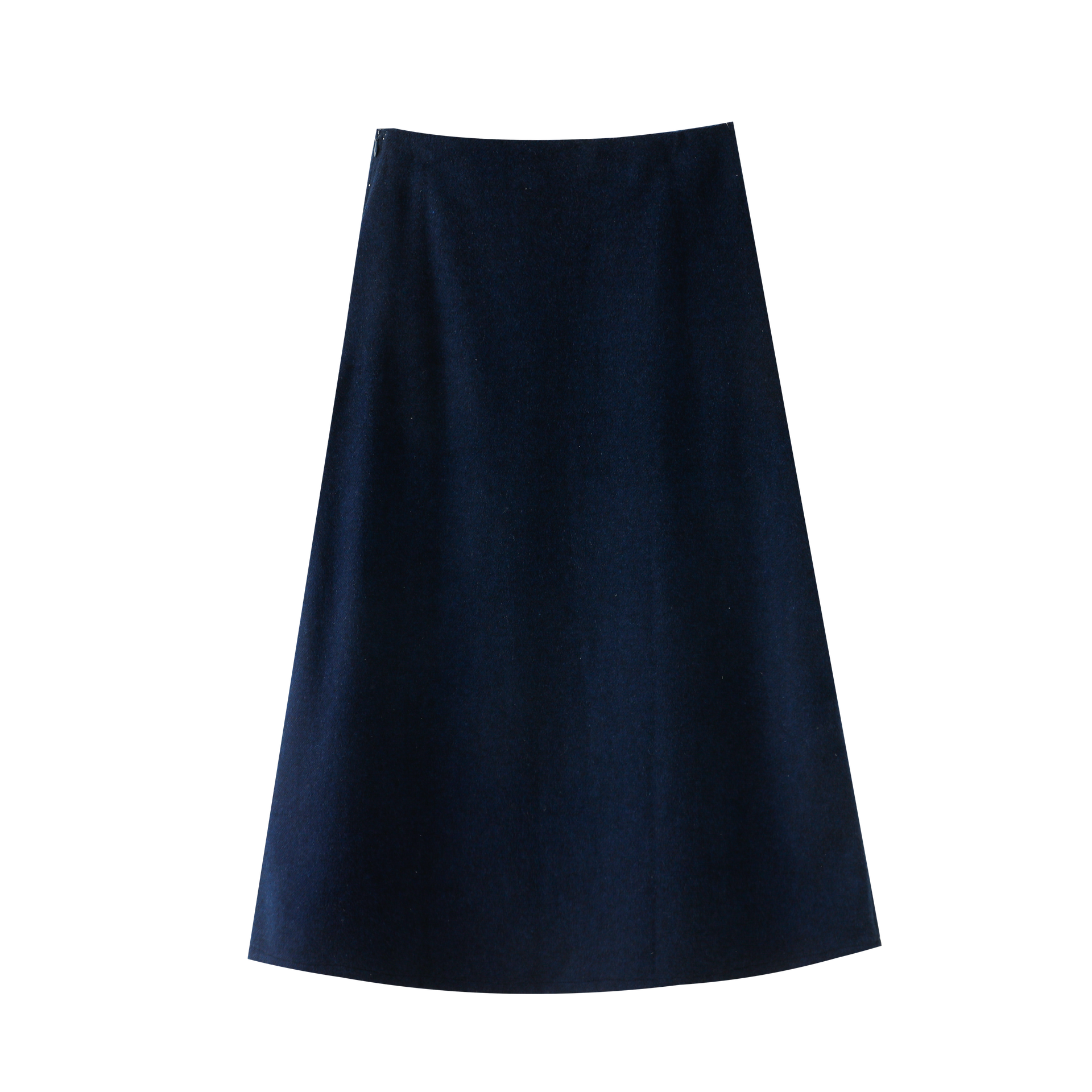 A-Line Midi Skirt With Button Details