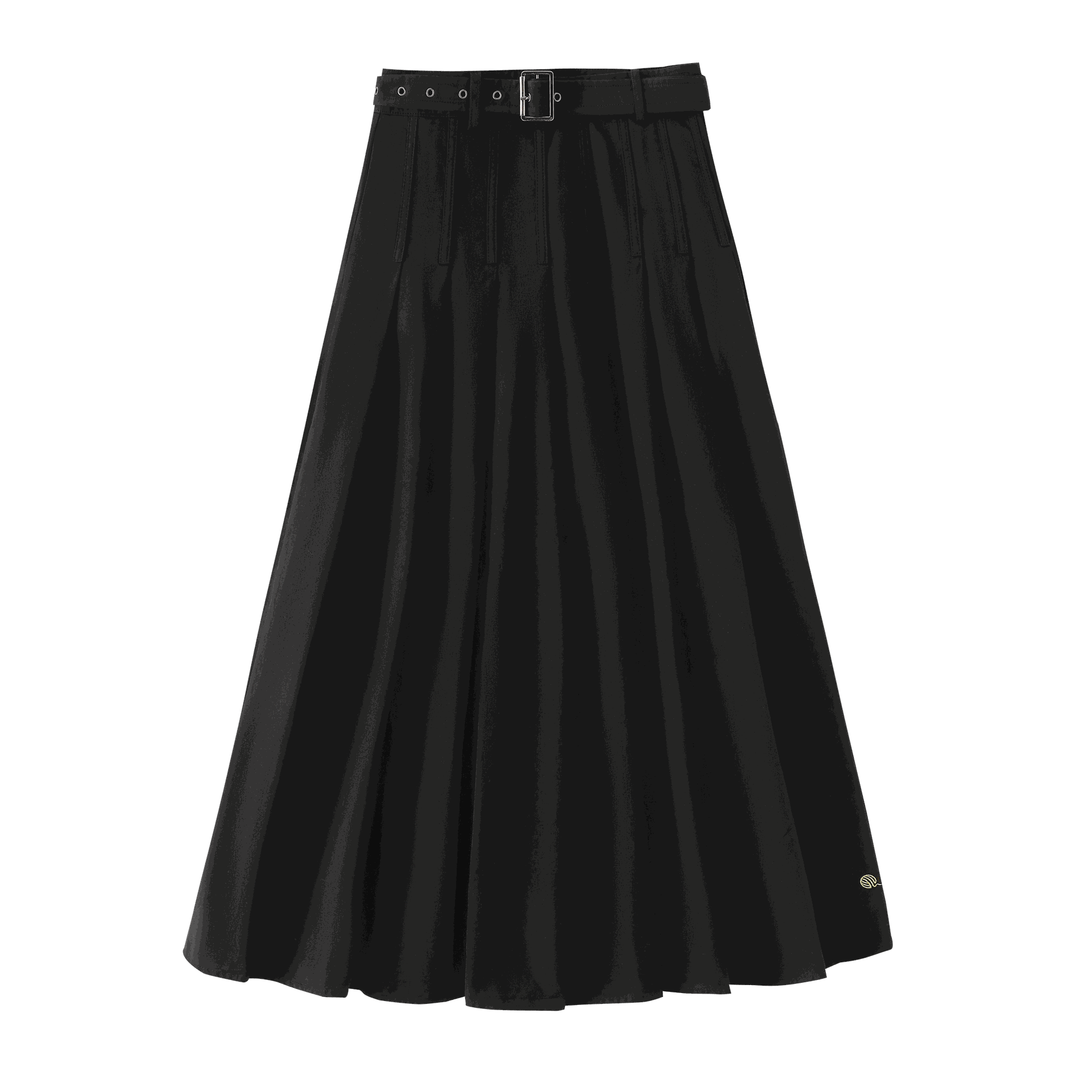 Pleated Skrit With Belt