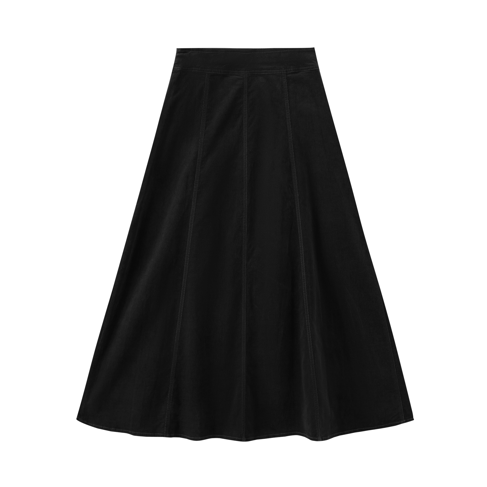 Corduroy Panelled Skirt