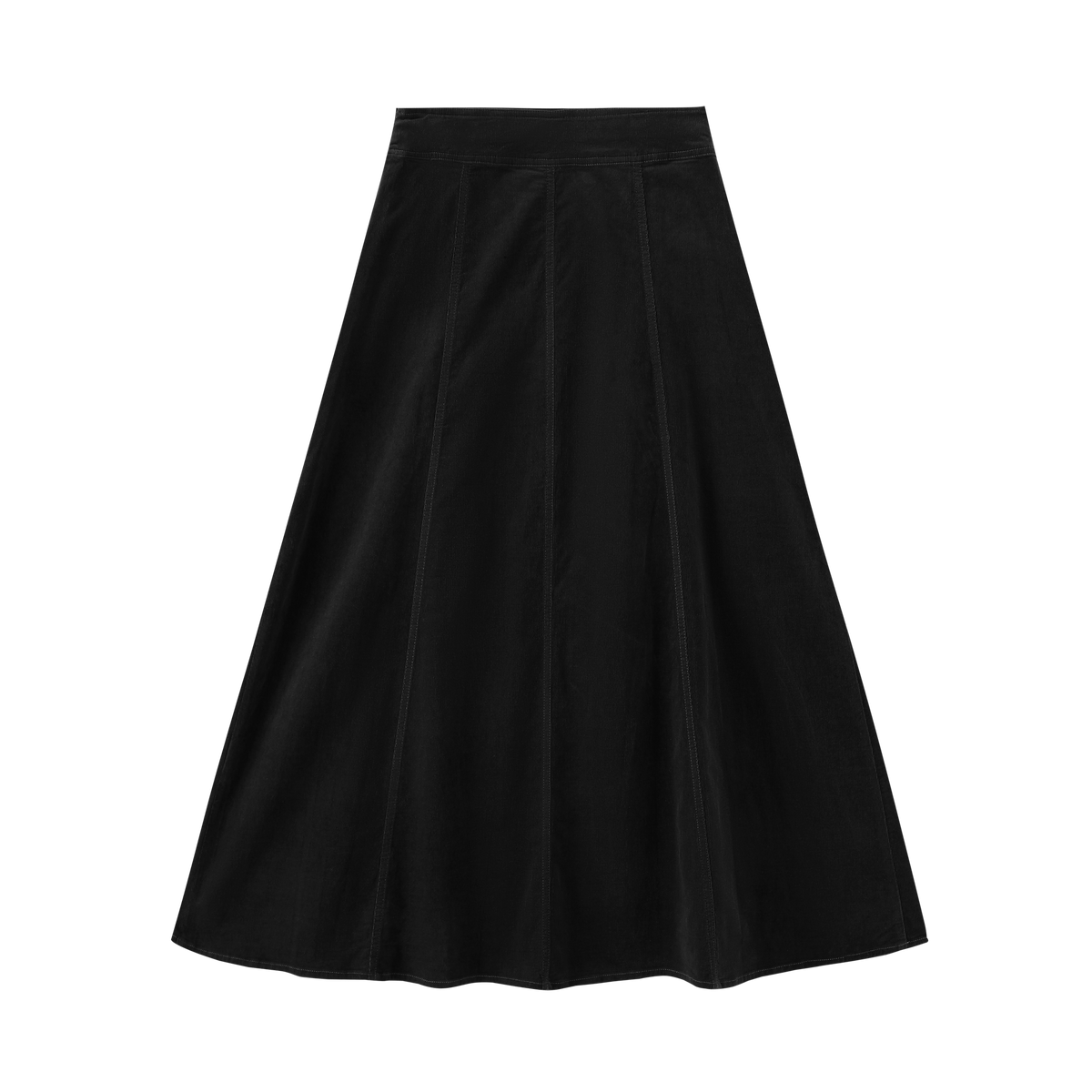 Corduroy Panelled Skirt
