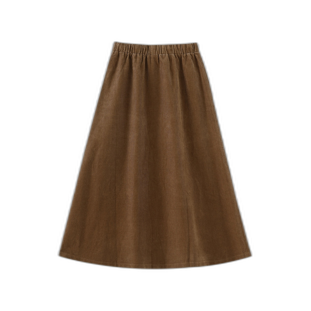 Midi Corduroy Skirt With Pockets
