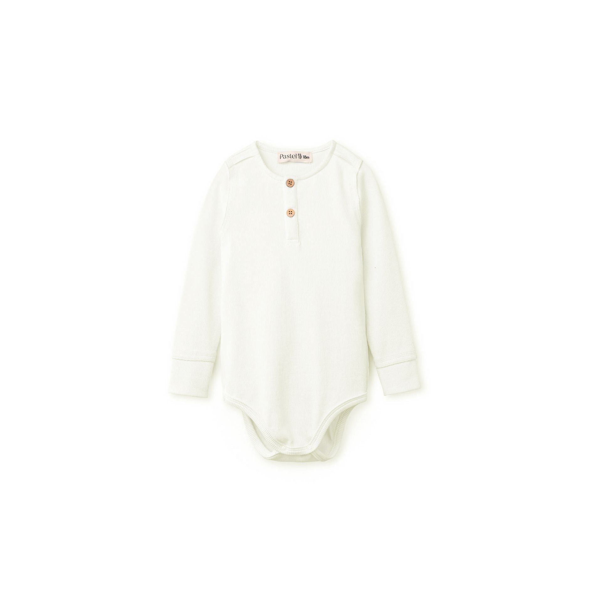 Long Sleeve Ribbed Henley Onesie