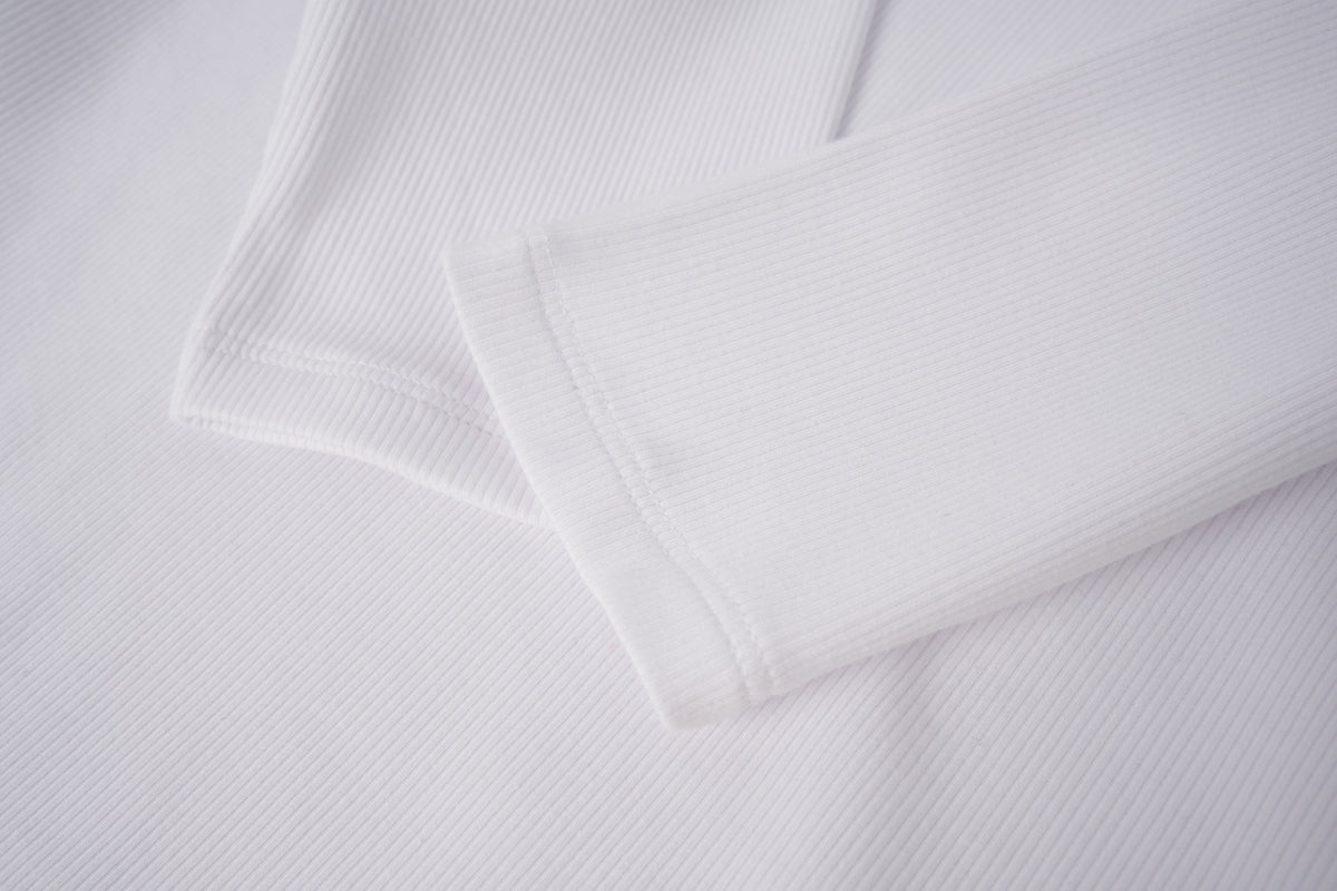 Ribbed 3/4 Sleeve T-Shirt