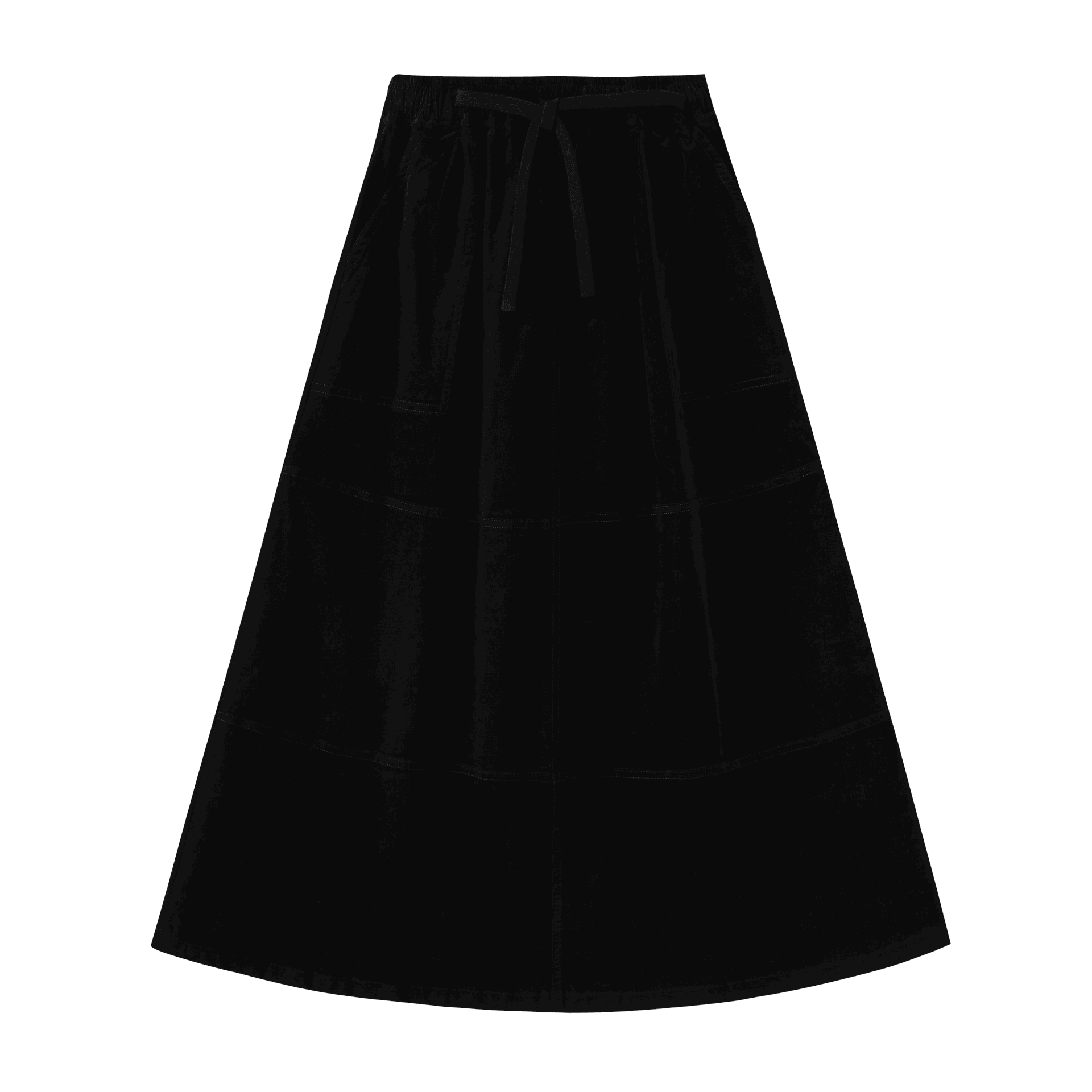 Corduroy Skirt With Tie