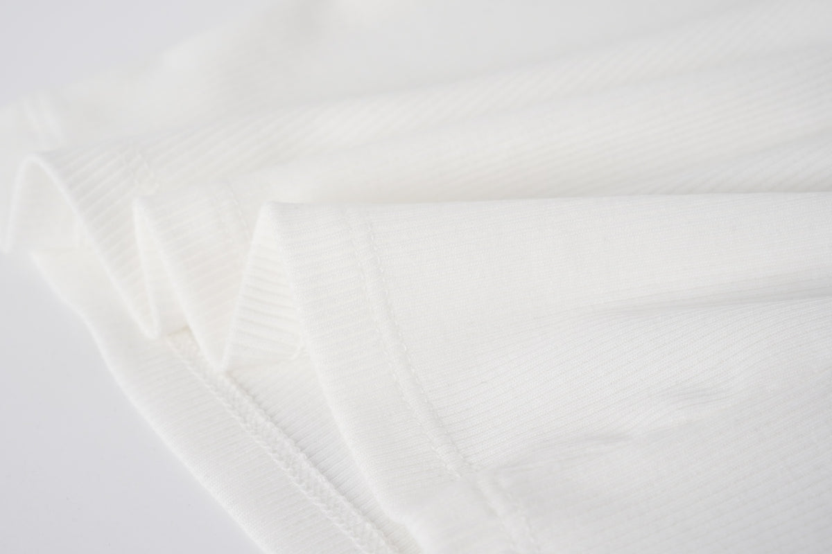 Ribbed 3/4 Sleeve T-Shirt