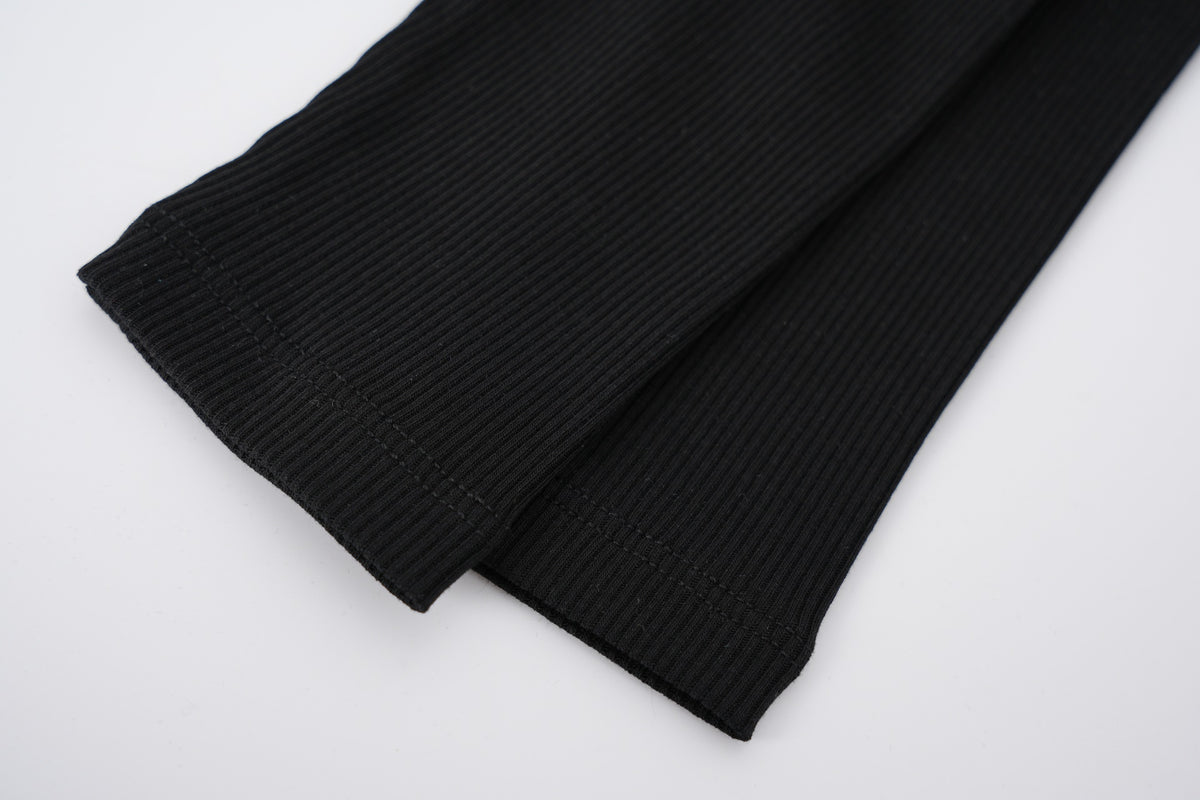Ribbed 3/4 Sleeve T-Shirt