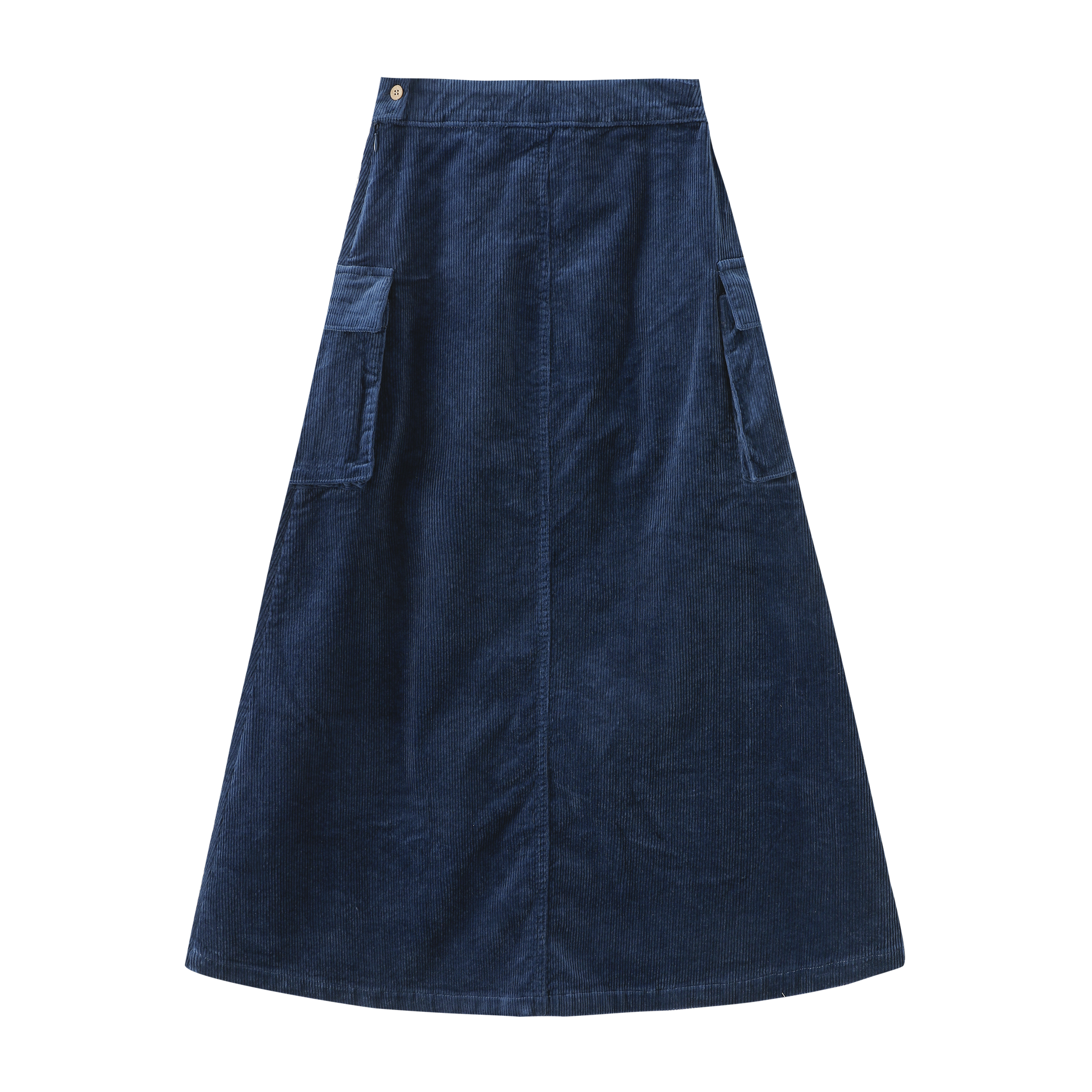 Corduroy Skirt With Side Pockets