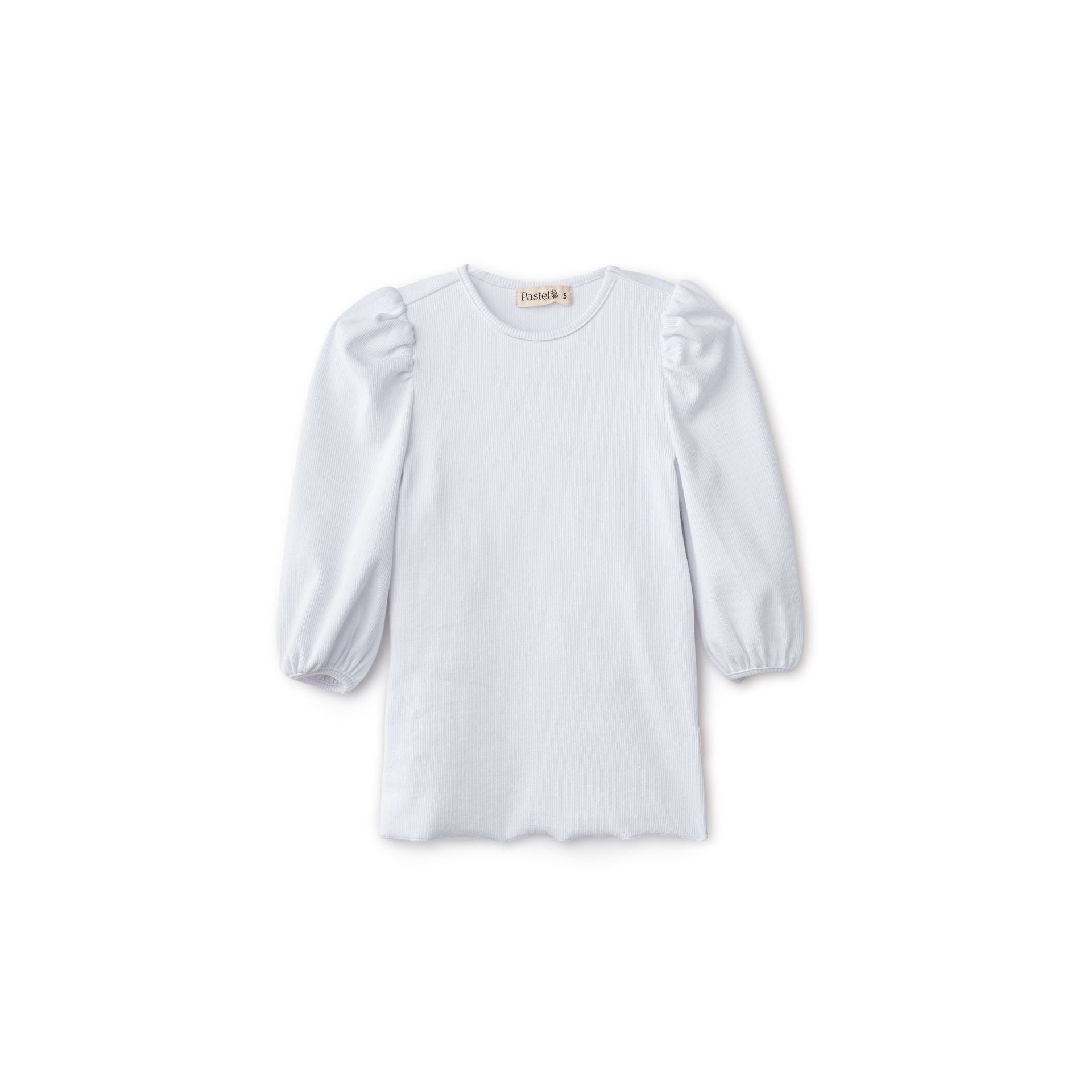 Puff Sleeve Ribbed Tee