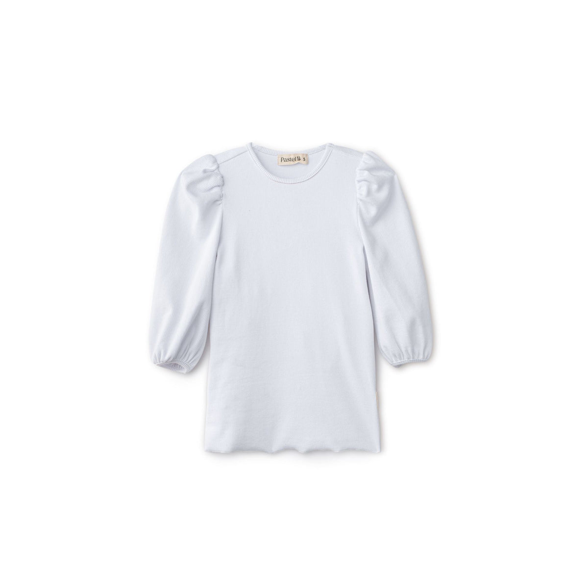 Puff Sleeve Ribbed Tee