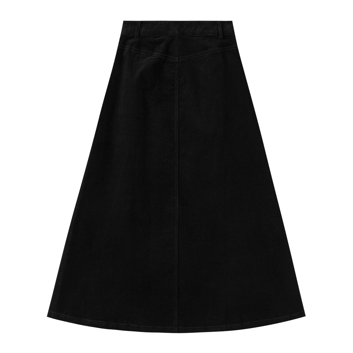 Corduroy Skirt With Button