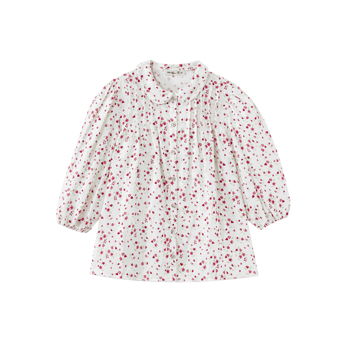 Collared Floral Teen Blouse