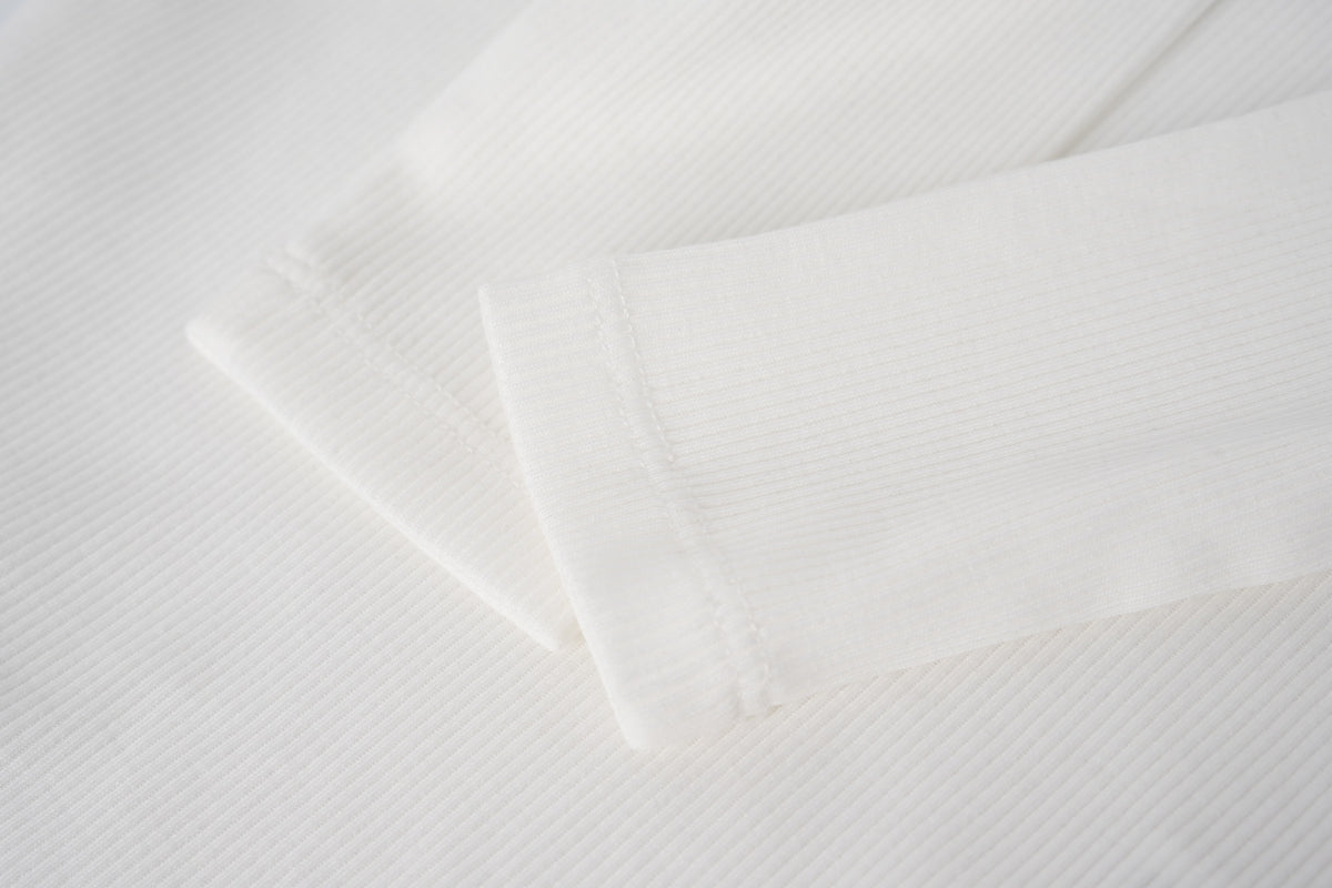 Ribbed 3/4 Sleeve T-Shirt