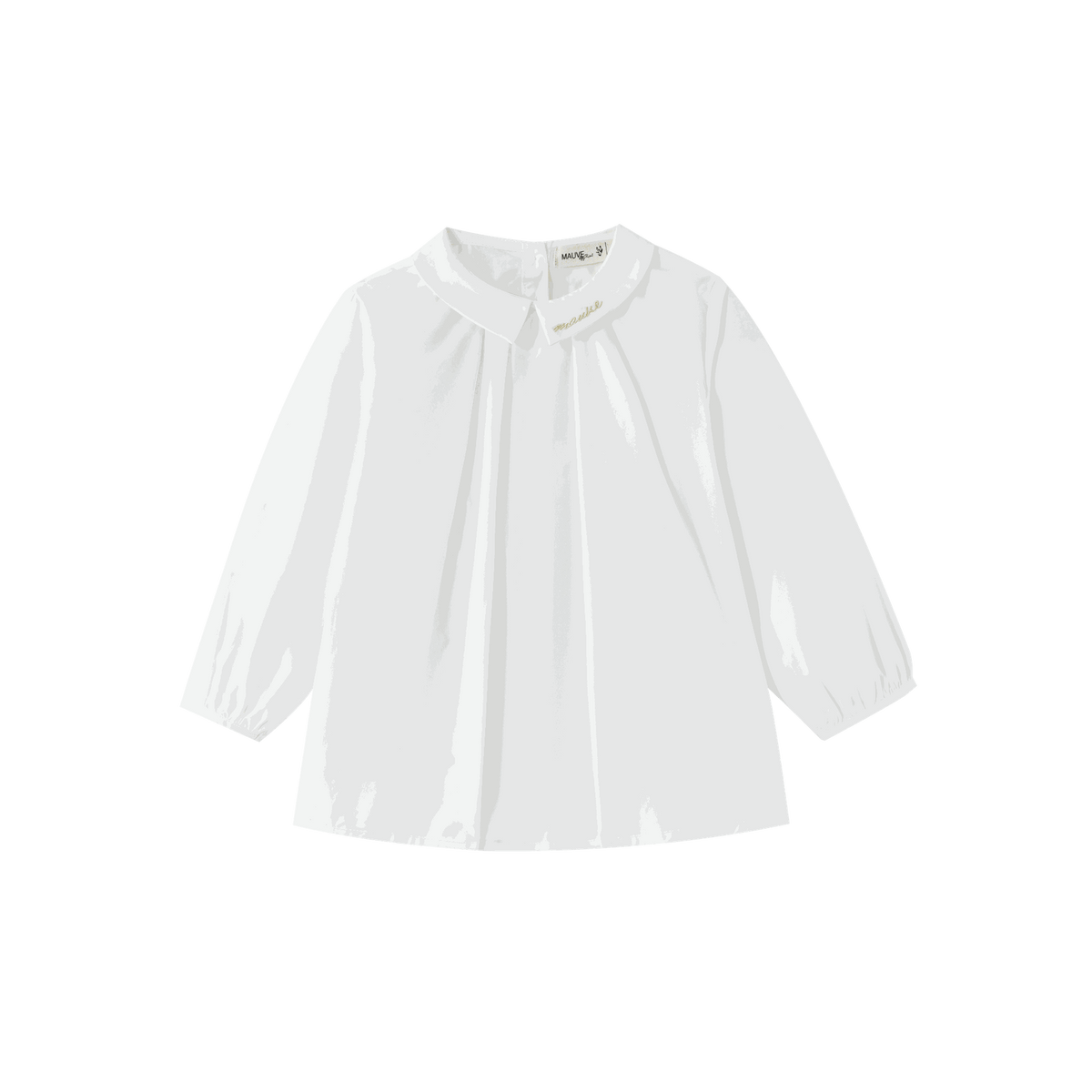 Pintuck Blouse With Collar